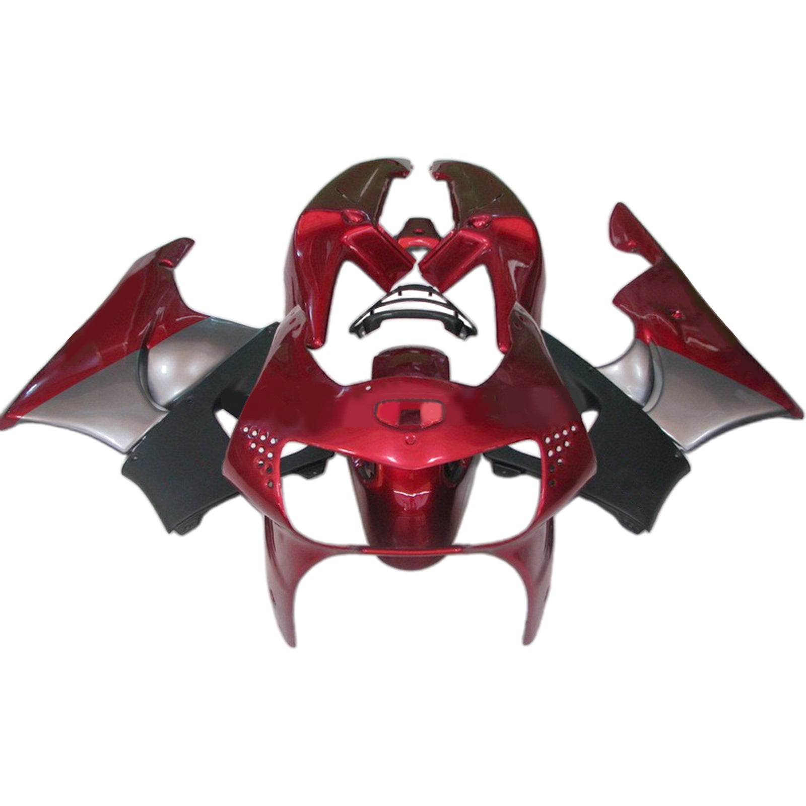 Amotopart 1998-1999 Honda CBR900RR 919 Kit de carénage gris noir rouge