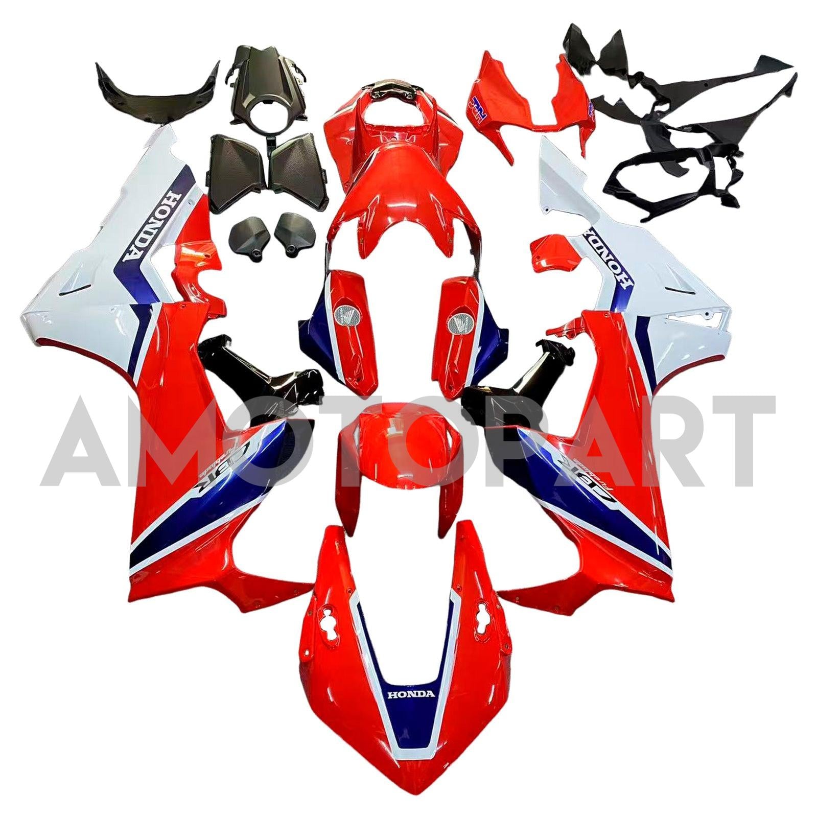Amotopart 2017-2025 Honda CBR1000RR Verkleidung Rot&Weißes Style7-Set