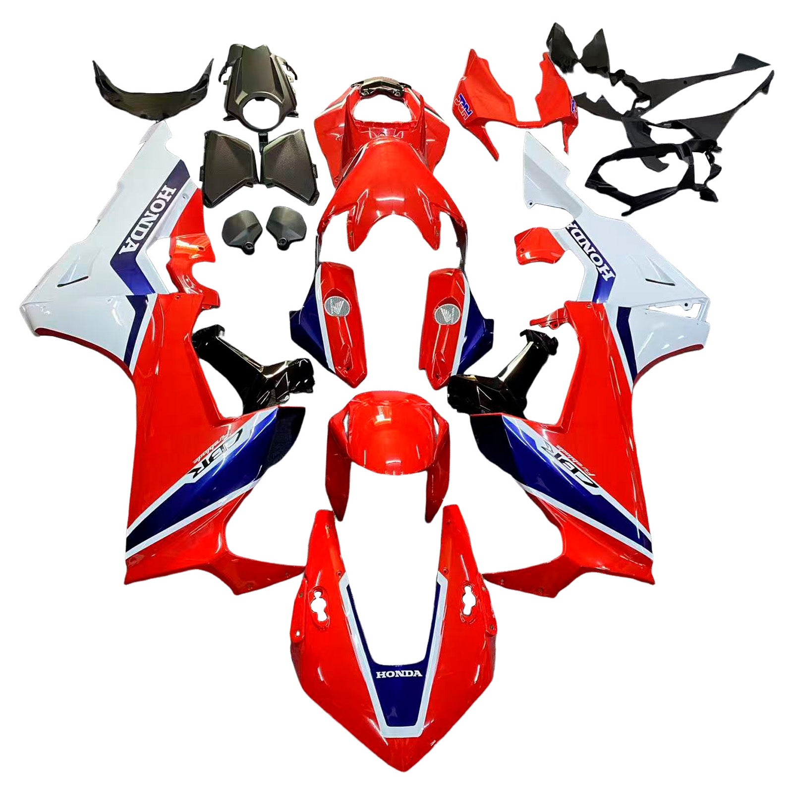Carénage Amotopart Honda CBR1000RR 2017-2025 Rouge&Kit Style7 blanc