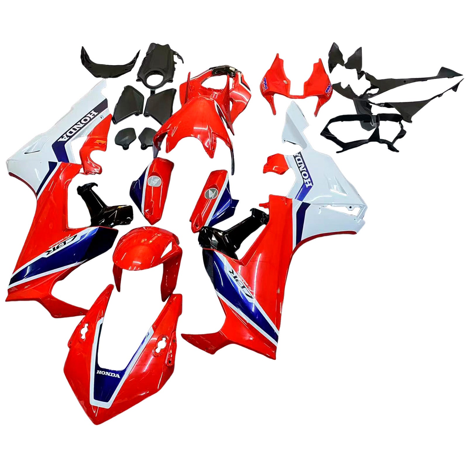 Carénage Amotopart Honda CBR1000RR 2017-2025 Rouge&Kit Style7 blanc