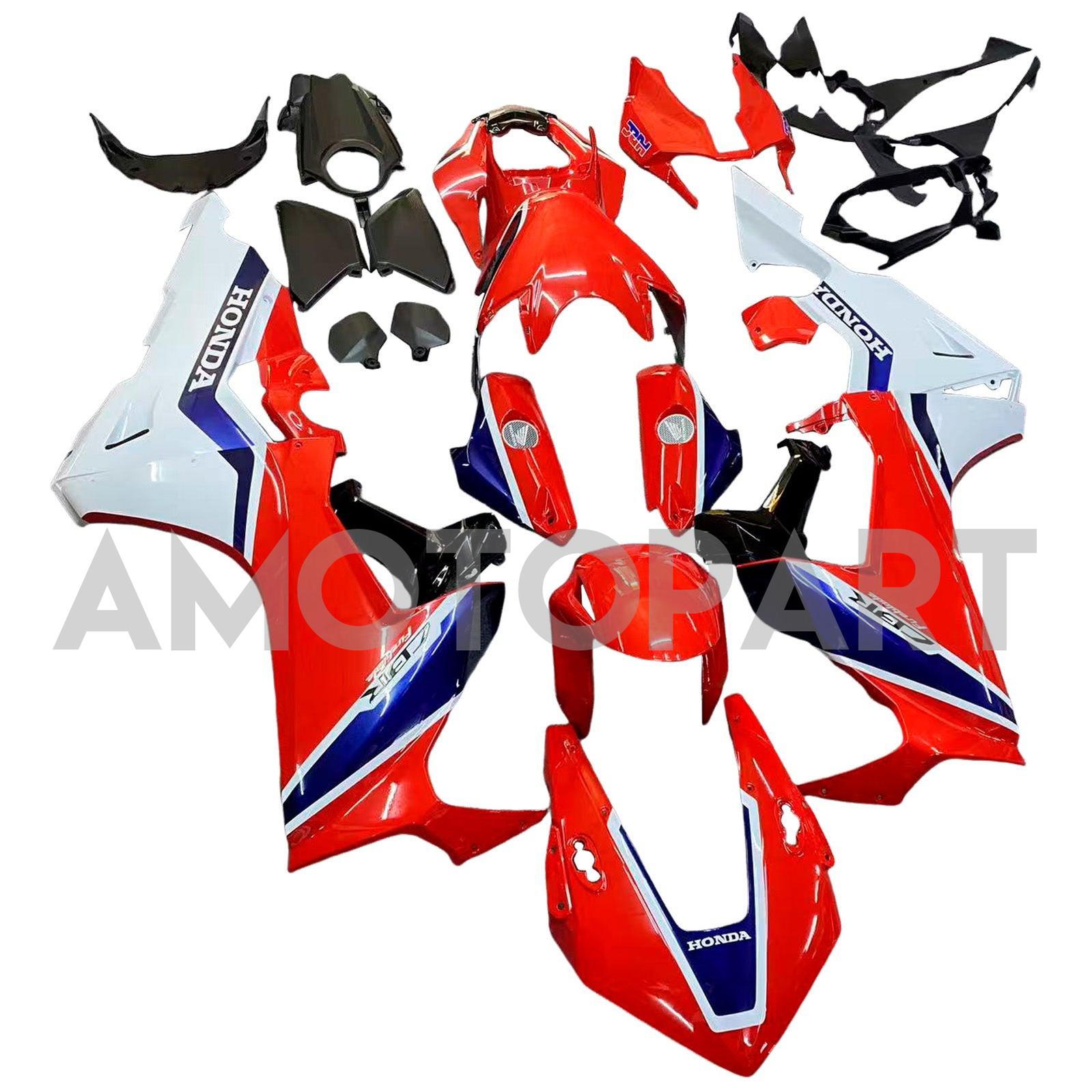 Amotopart 2017-2025 Honda CBR1000RR Verkleidung Rot&Weißes Style7-Set