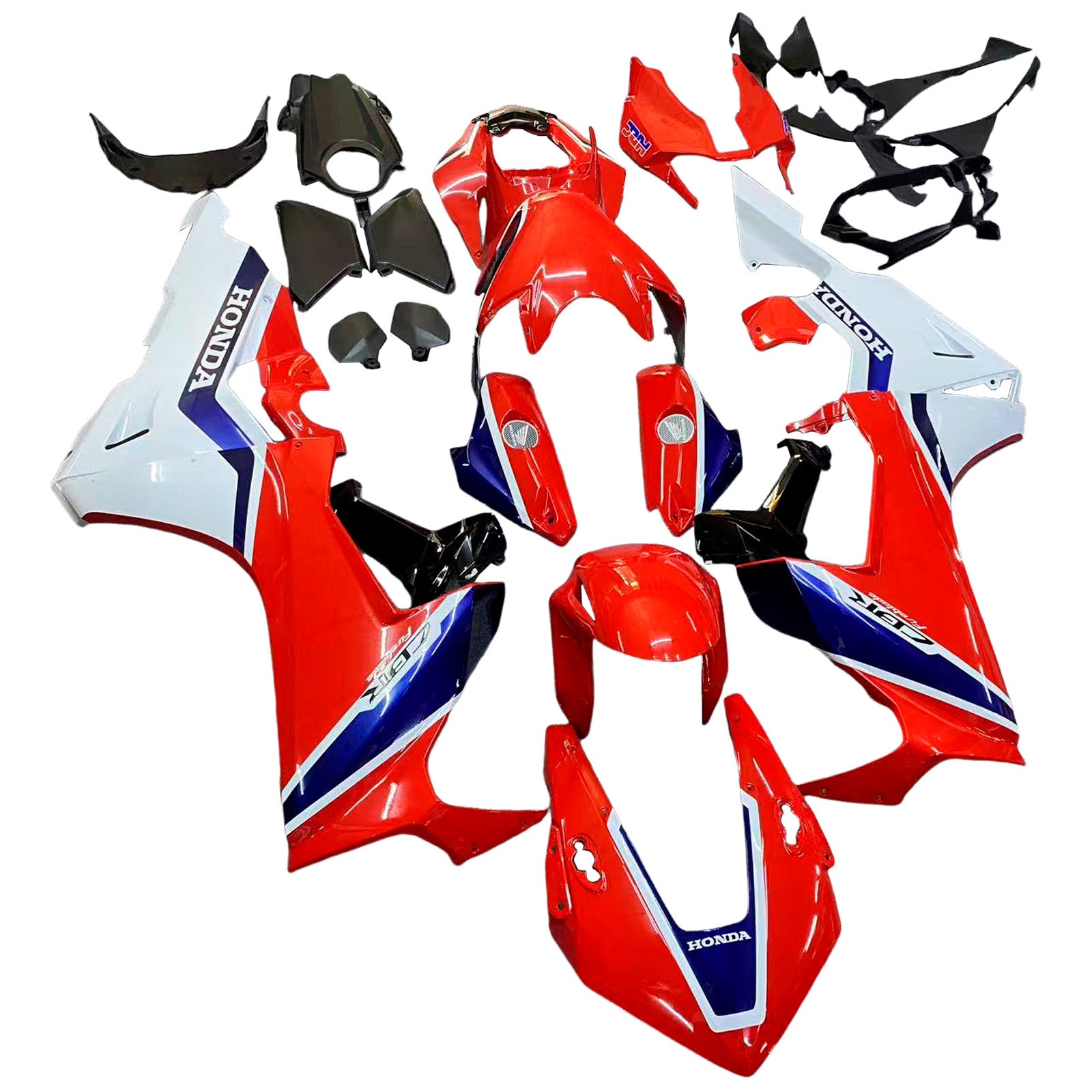 Carénage Amotopart Honda CBR1000RR 2017-2025 Rouge&Kit Style7 blanc