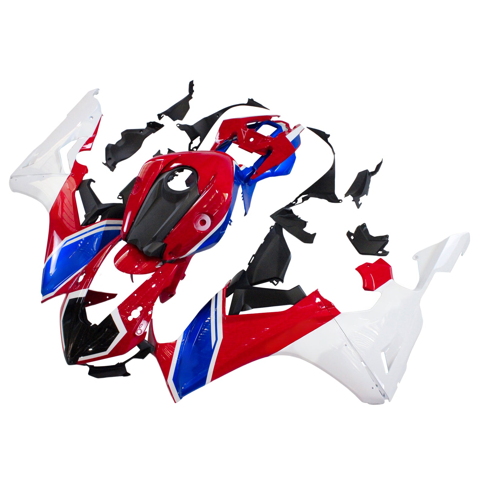 Amotopart 2017-2025 Honda CBR1000RR Fairing Red & White Style 2 Zestaw