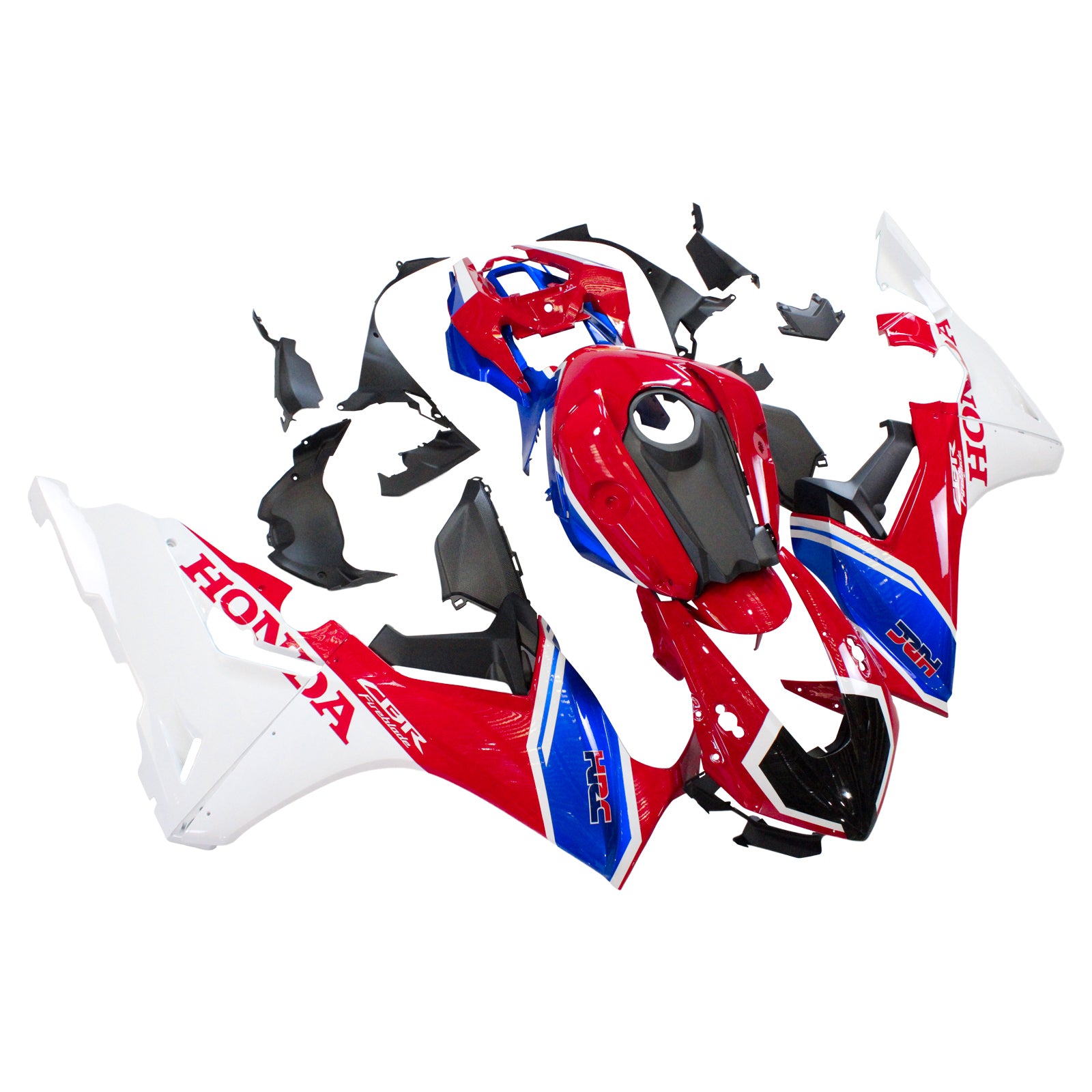 Carénage Amotopart Honda CBR1000RR 2017-2025 Rouge&Kit Style2 blanc