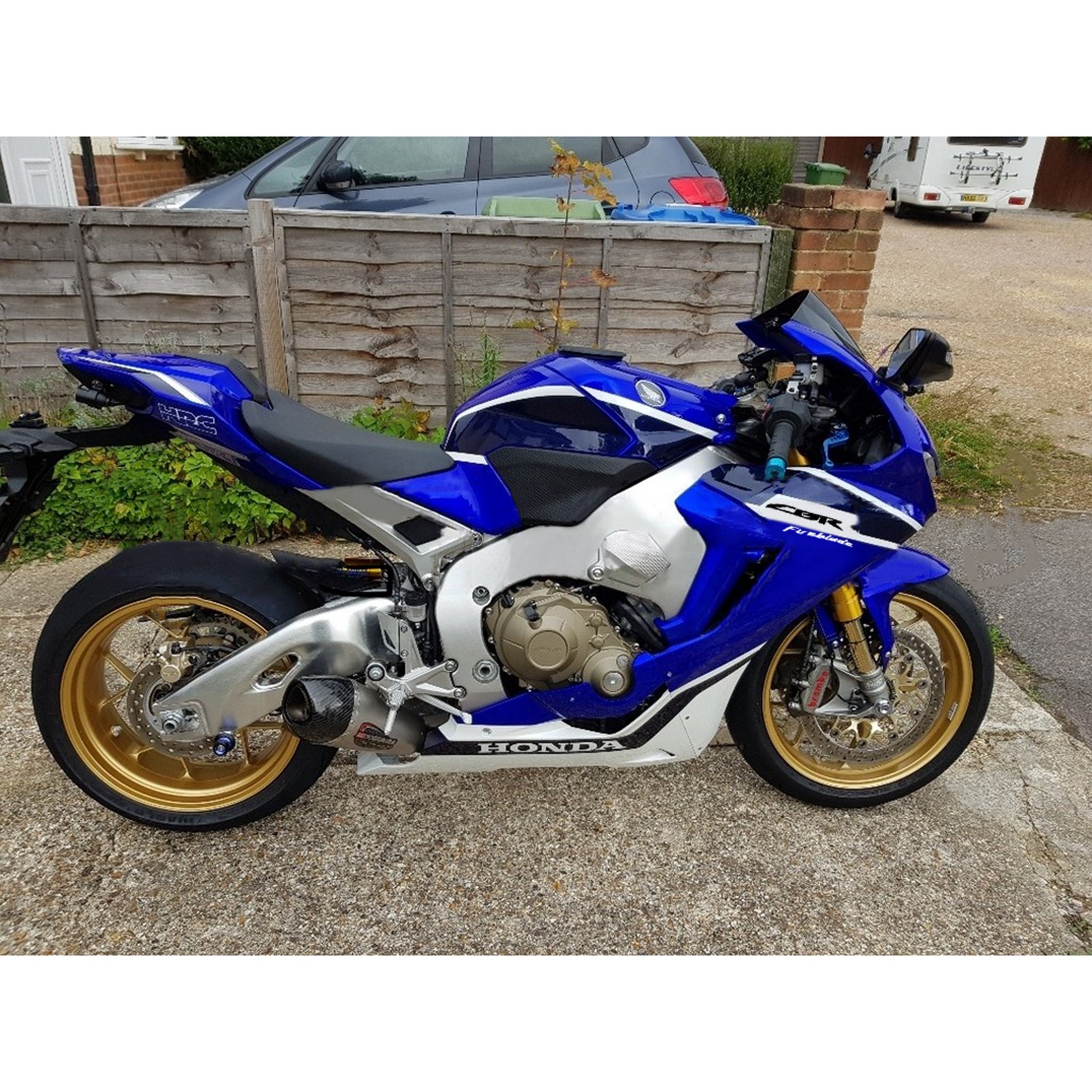 Carénage Amotopart Honda CBR1000RR 2017-2025 Bleu&Kit blanc