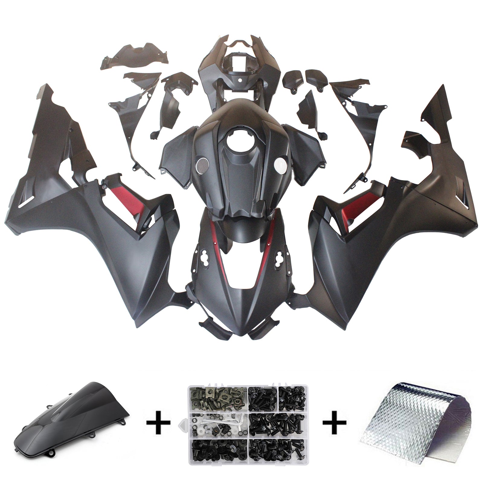 Amotopart 2017-2025 Honda CBR1000RR Fairing Matte Black Style2 Kit