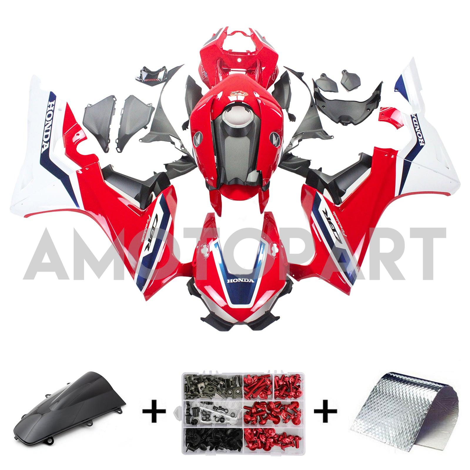Amotopart 2017-2025 Honda CBR1000RR Fairing Red&White Style4 Kit
