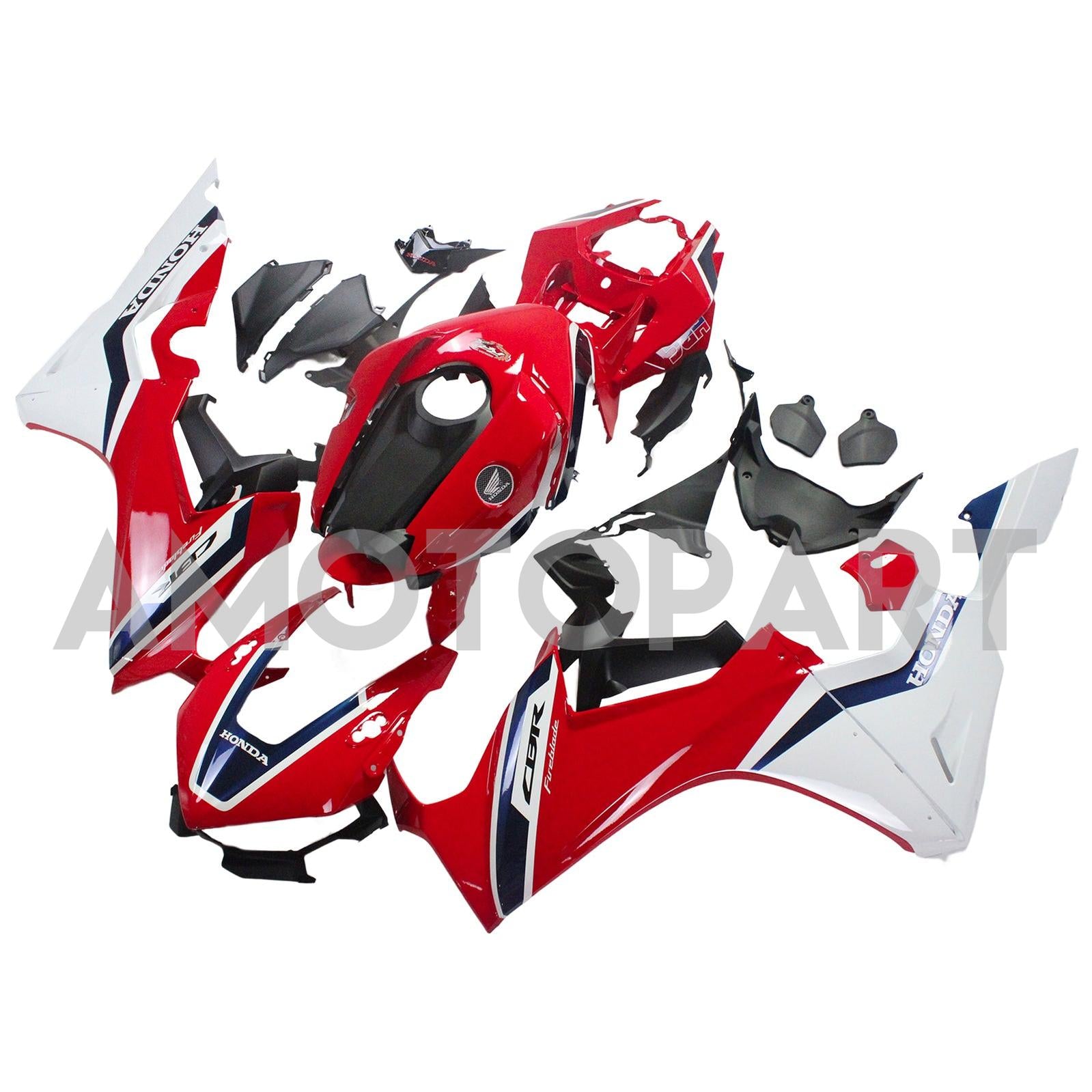 Amotopart 2017-2025 Honda CBR1000RR Fairing Red&White Style4 Kit