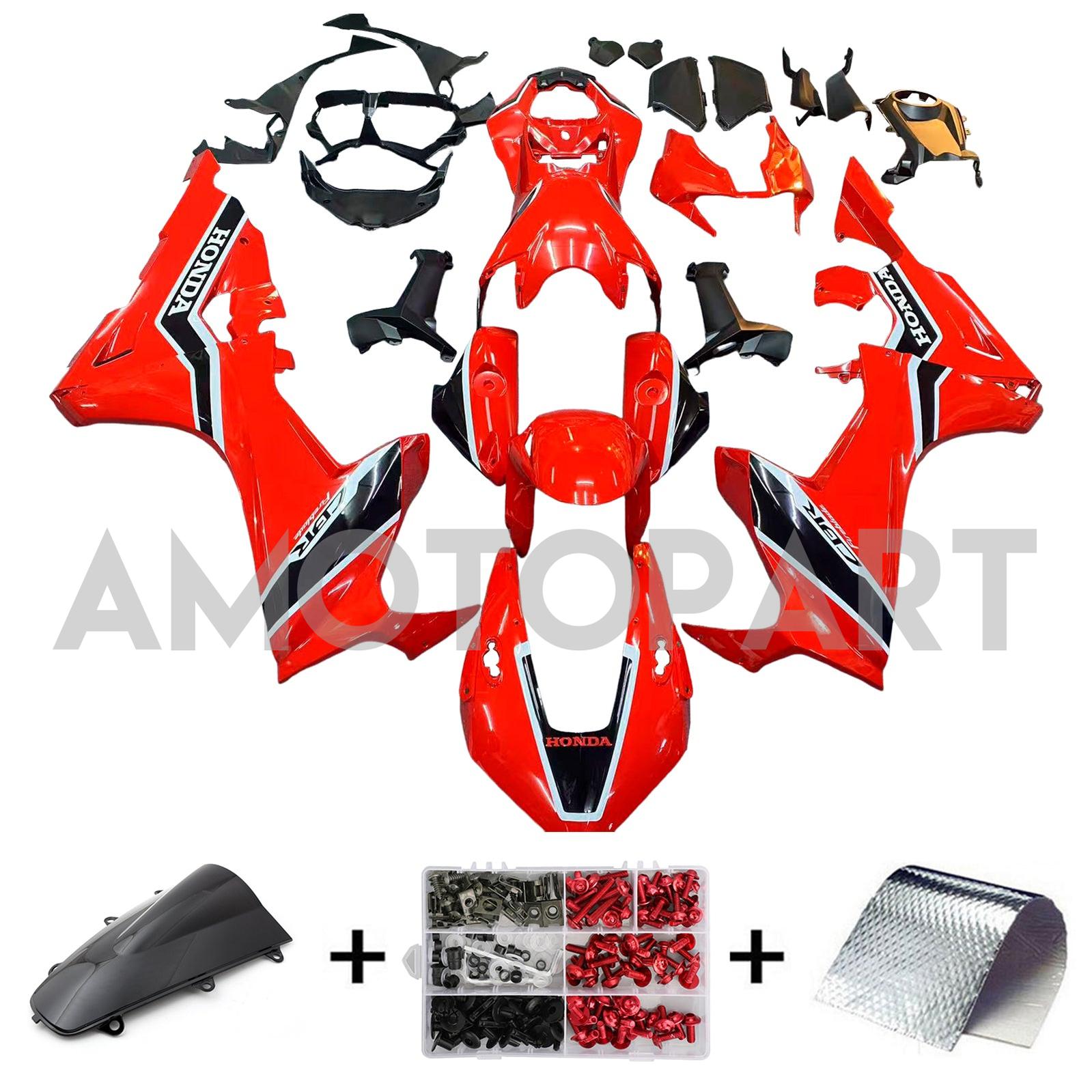 Amotopart 2017-2025 Honda CBR1000RR Fairing Red&White Style5 Kit