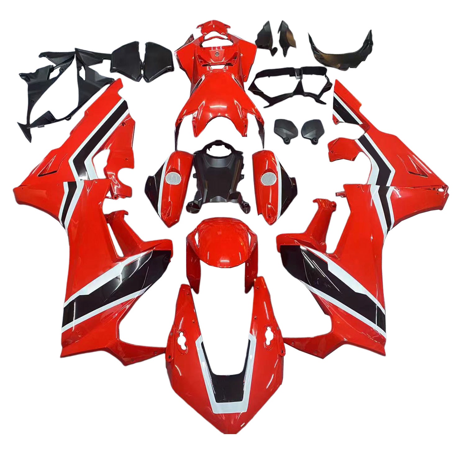 Amotopart 2017-2025 Honda CBR1000RR Fairing Red & Black Kit
