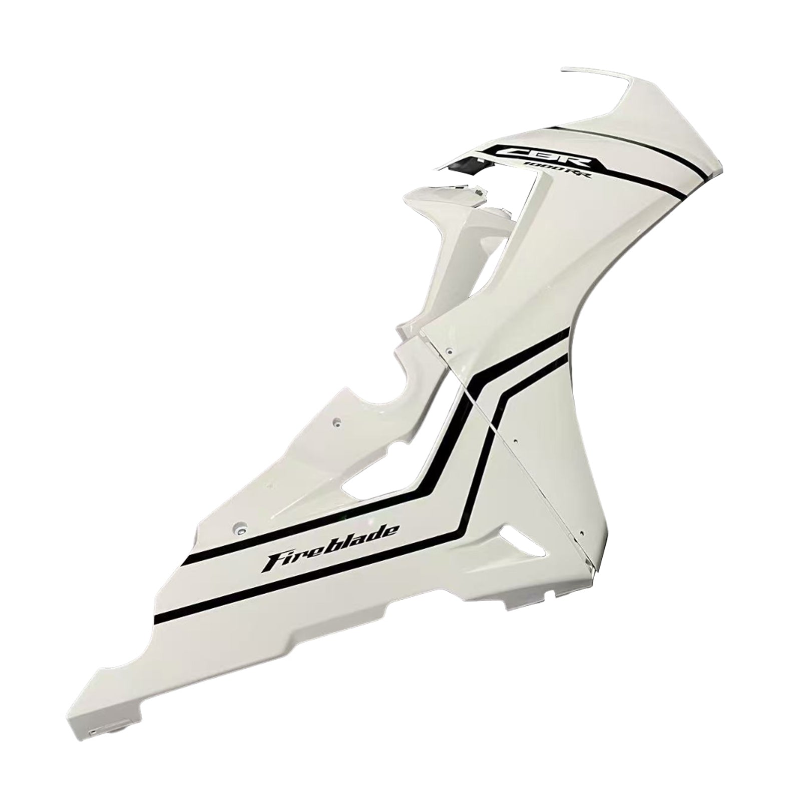 Amotopart 2017-2025 Honda CBR1000RR Fairing White & Black Stripe Kit