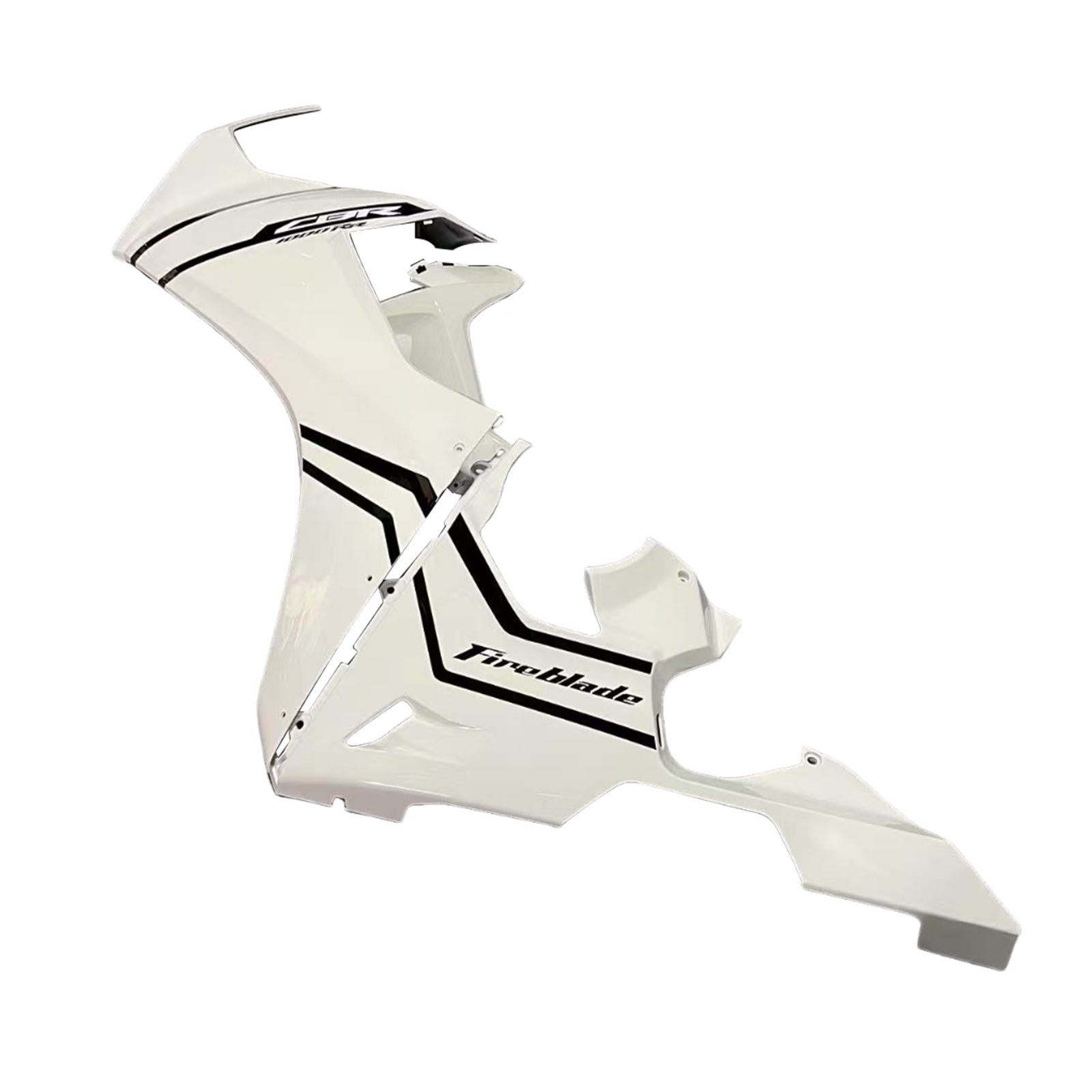 Amotopart 2017-2025 Honda CBR1000RR Fairing White & Black Stripe Kit