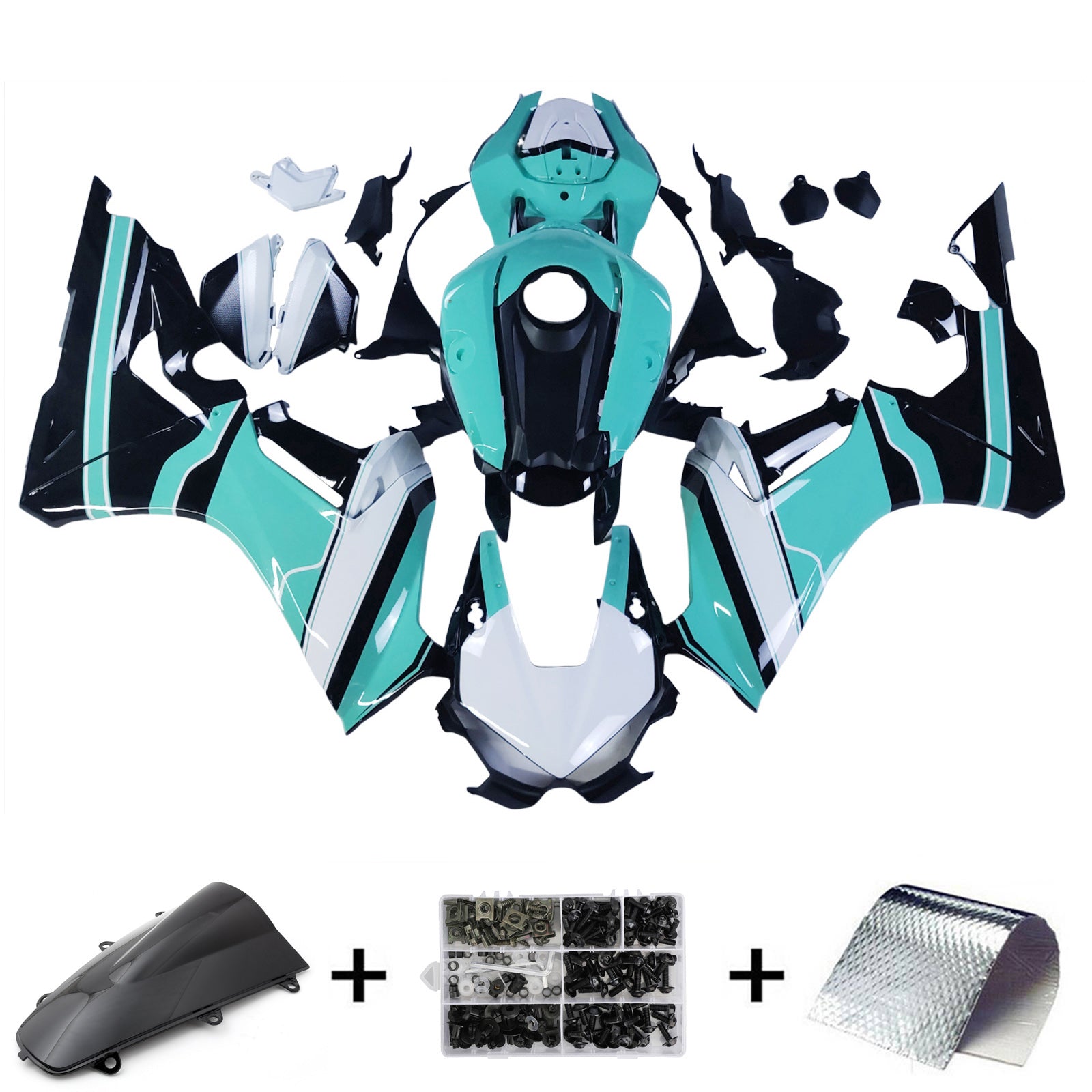Amotopart 2017-2025 CBR1000RR Honda Blue&Black Fairing Kit