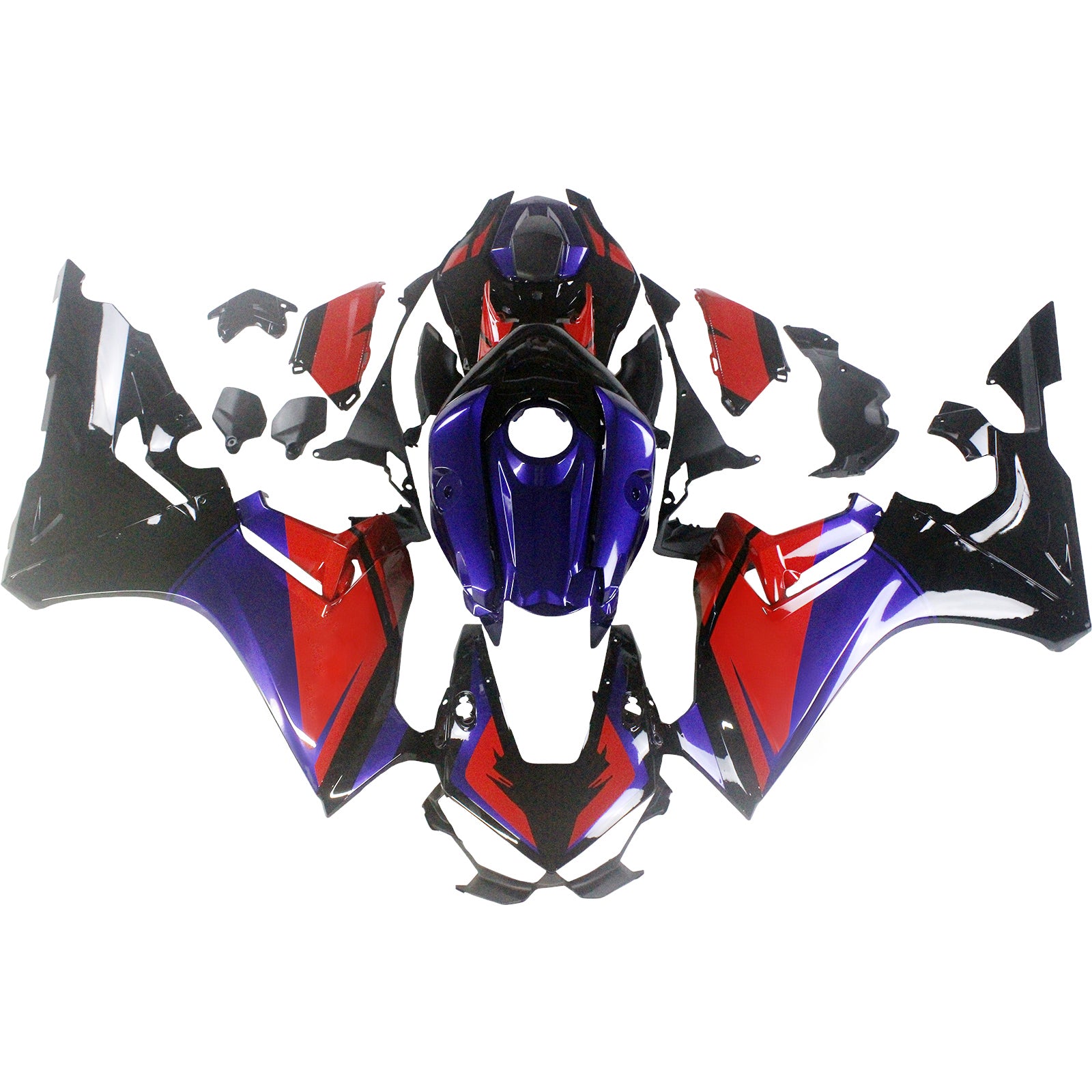 Amotopart 2017-2025 CBR1000RR Honda Rouge&Kit de carénage bleu