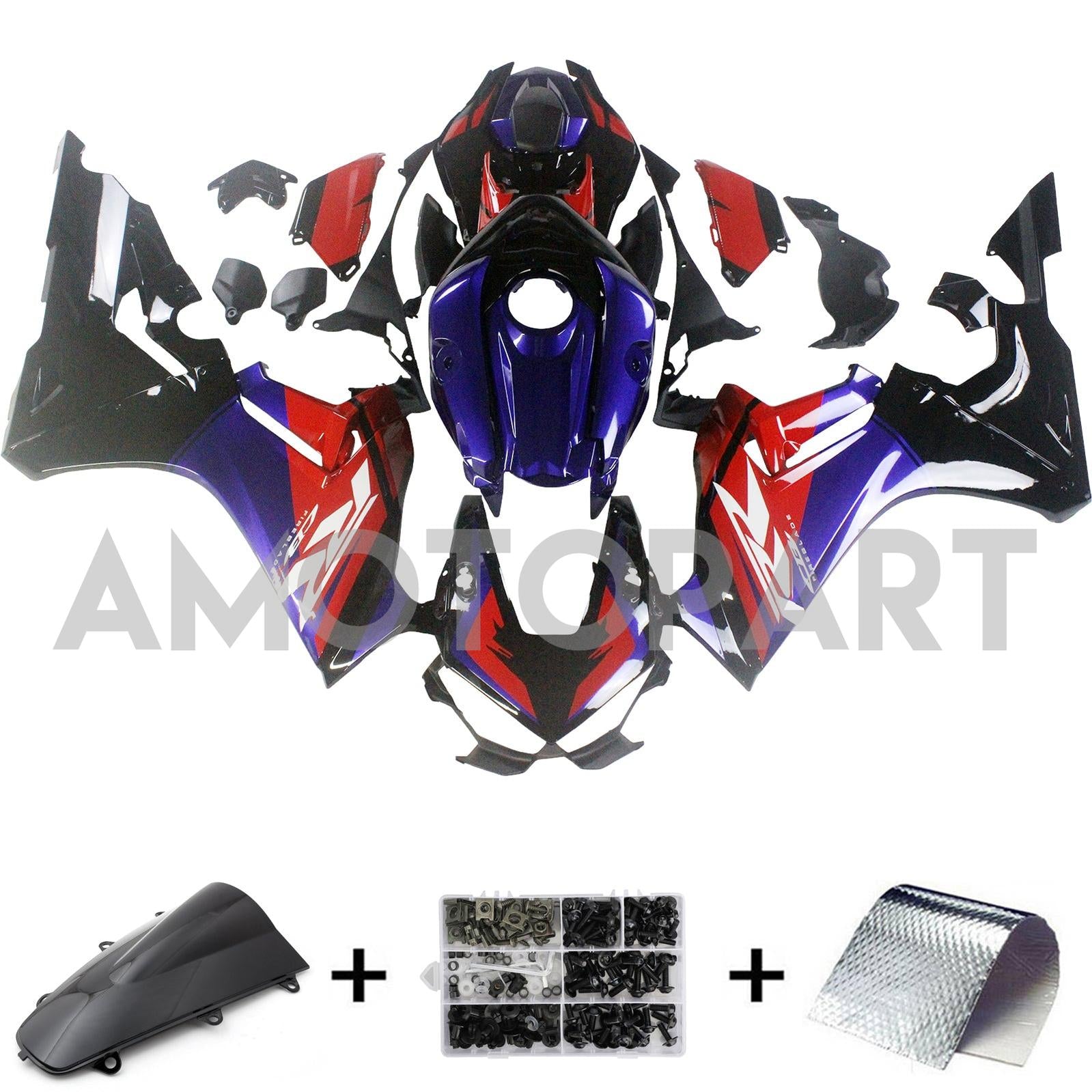 Amotopart 2017-2025 CBR1000RR Honda Red&Blue Fairing Kit