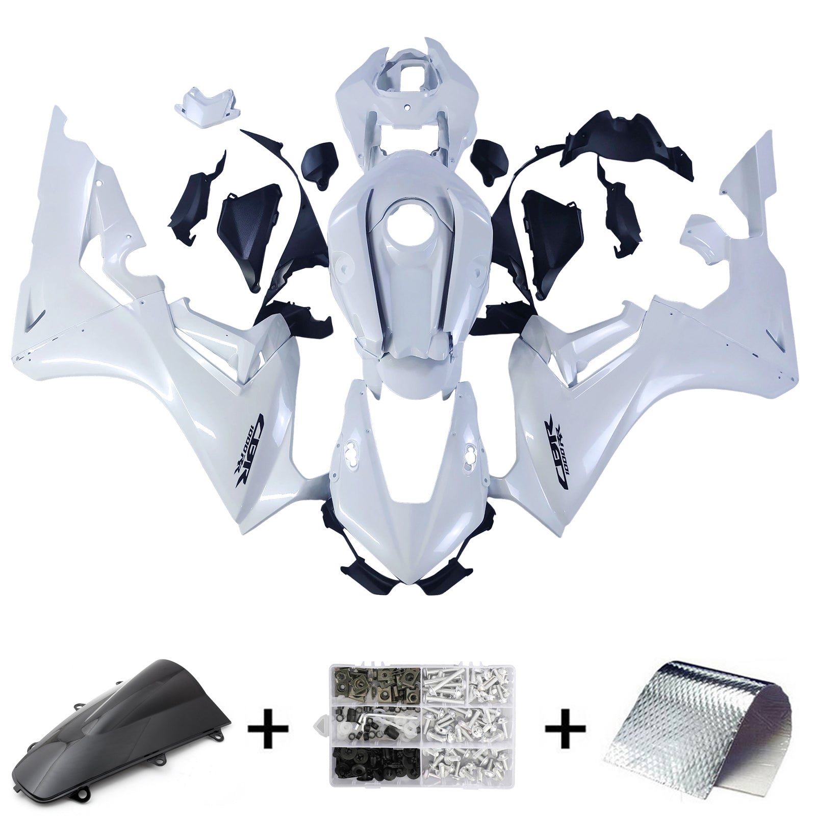 Amotopart 2017-2025 CBR1000RR Honda Pearl White Fairing Kit