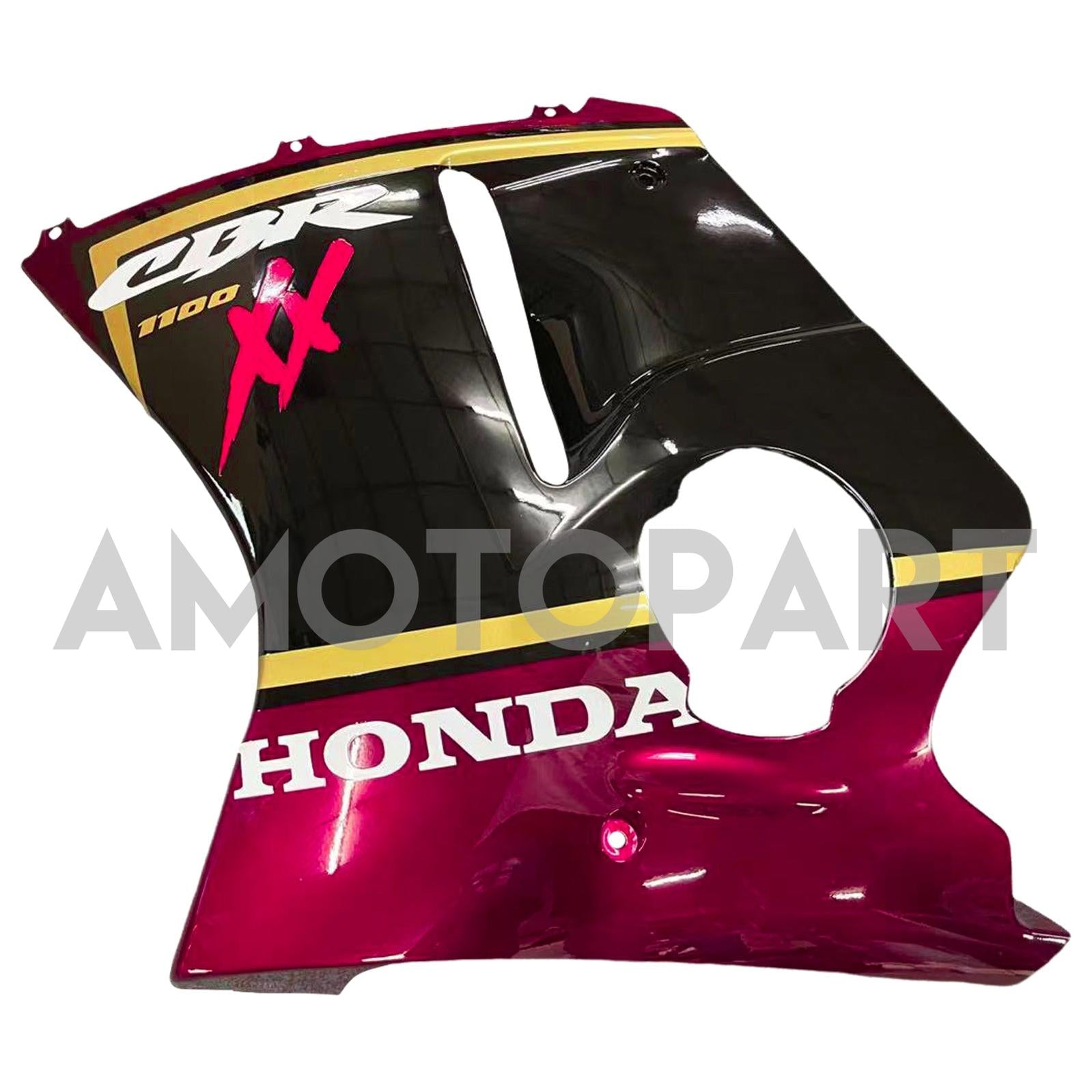 Amotopart Verkleidung für Honda CBR1100XX SuperBlackBird (1996–2007), Rot&Schwarzes Set
