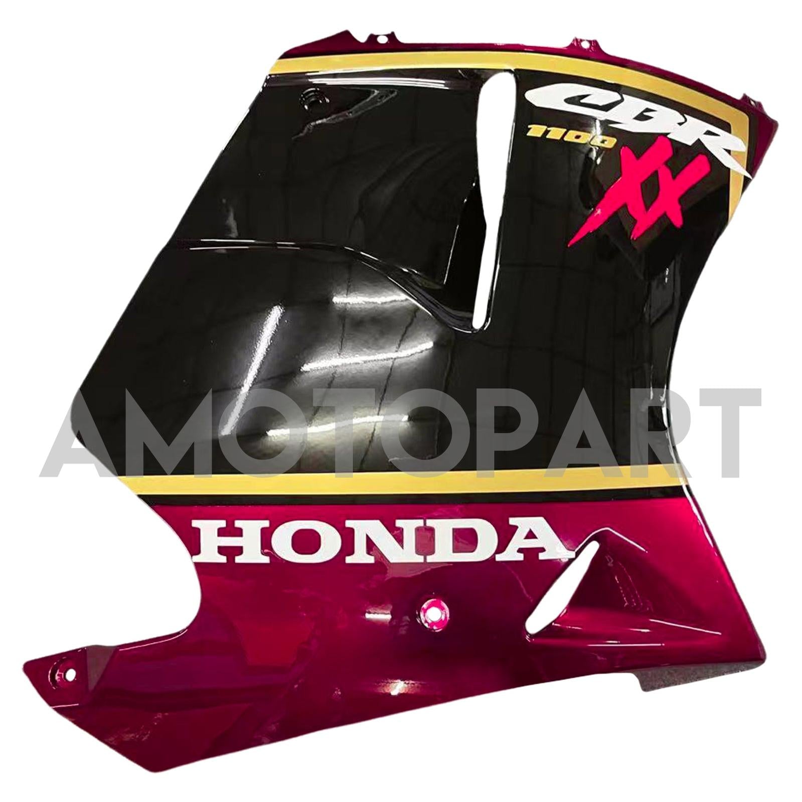 Amotopart Verkleidung für Honda CBR1100XX SuperBlackBird (1996–2007), Rot&Schwarzes Set