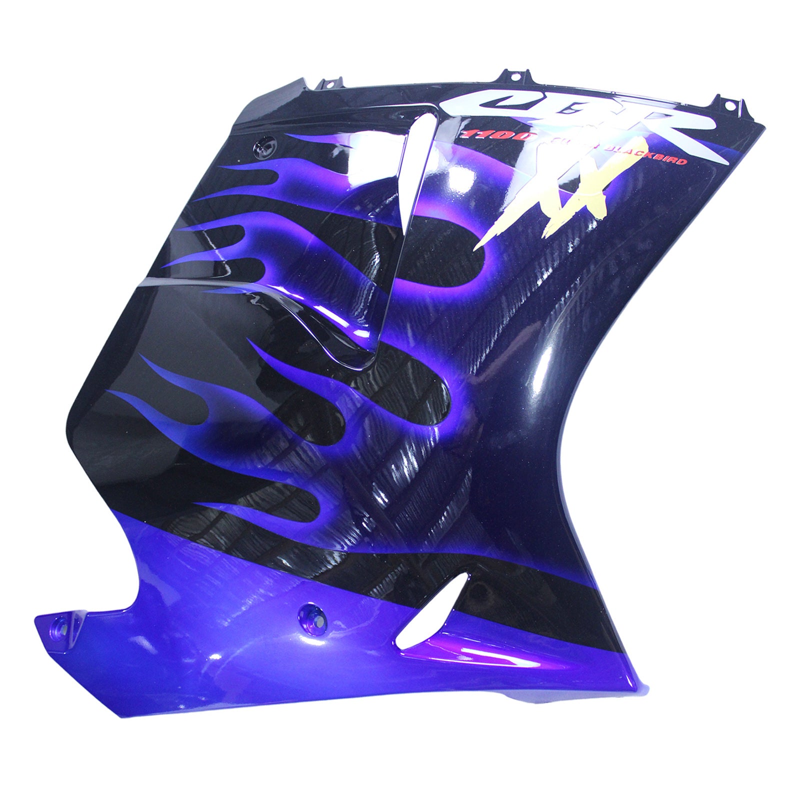 Carénage Amotopart pour Honda CBR1100XX SuperBlackBird 1996-2007, bleu feu&Kit noir