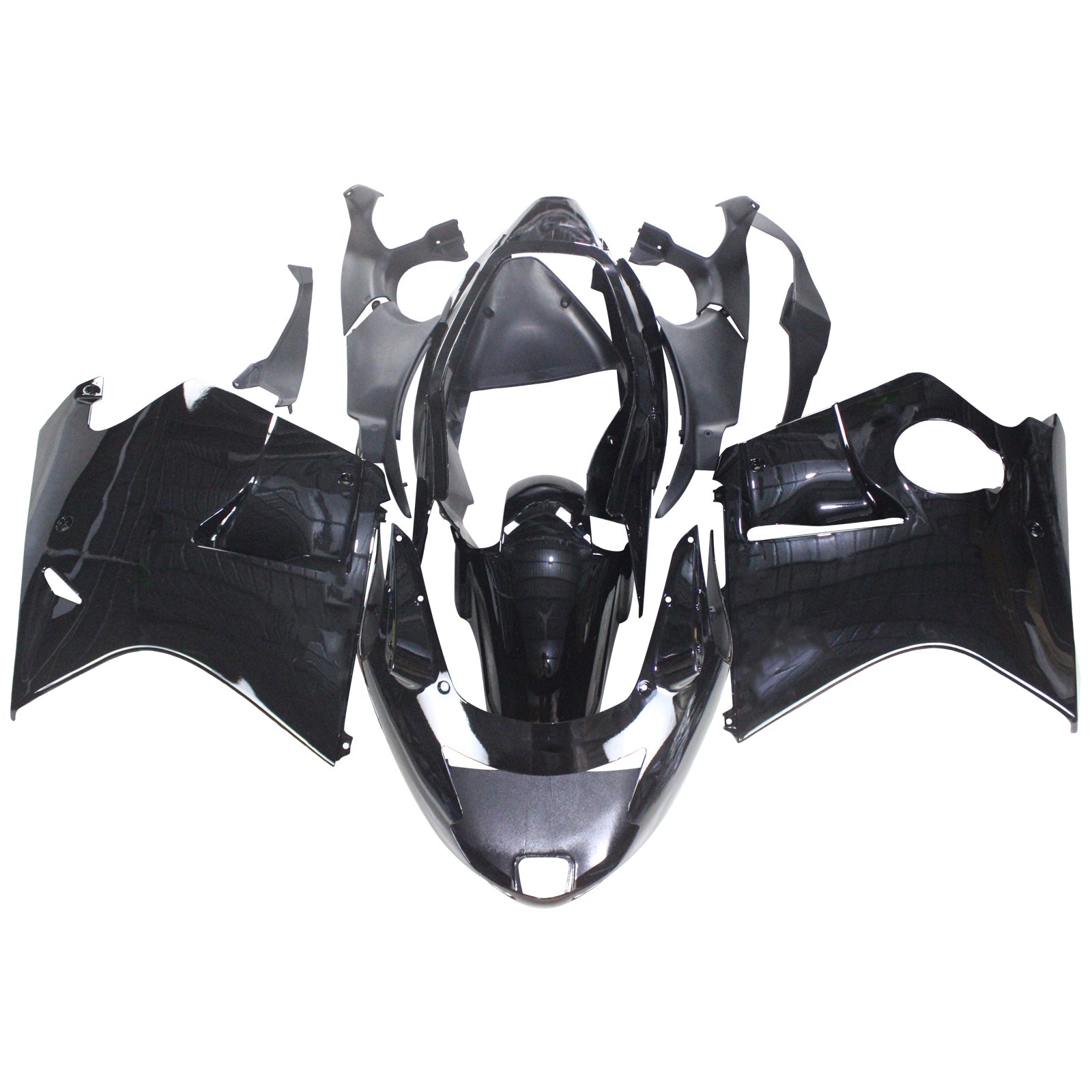 Amotopart 1996-2007 Honda CBR1100XX SuperBlackbird Fairing Blosy Black Kit