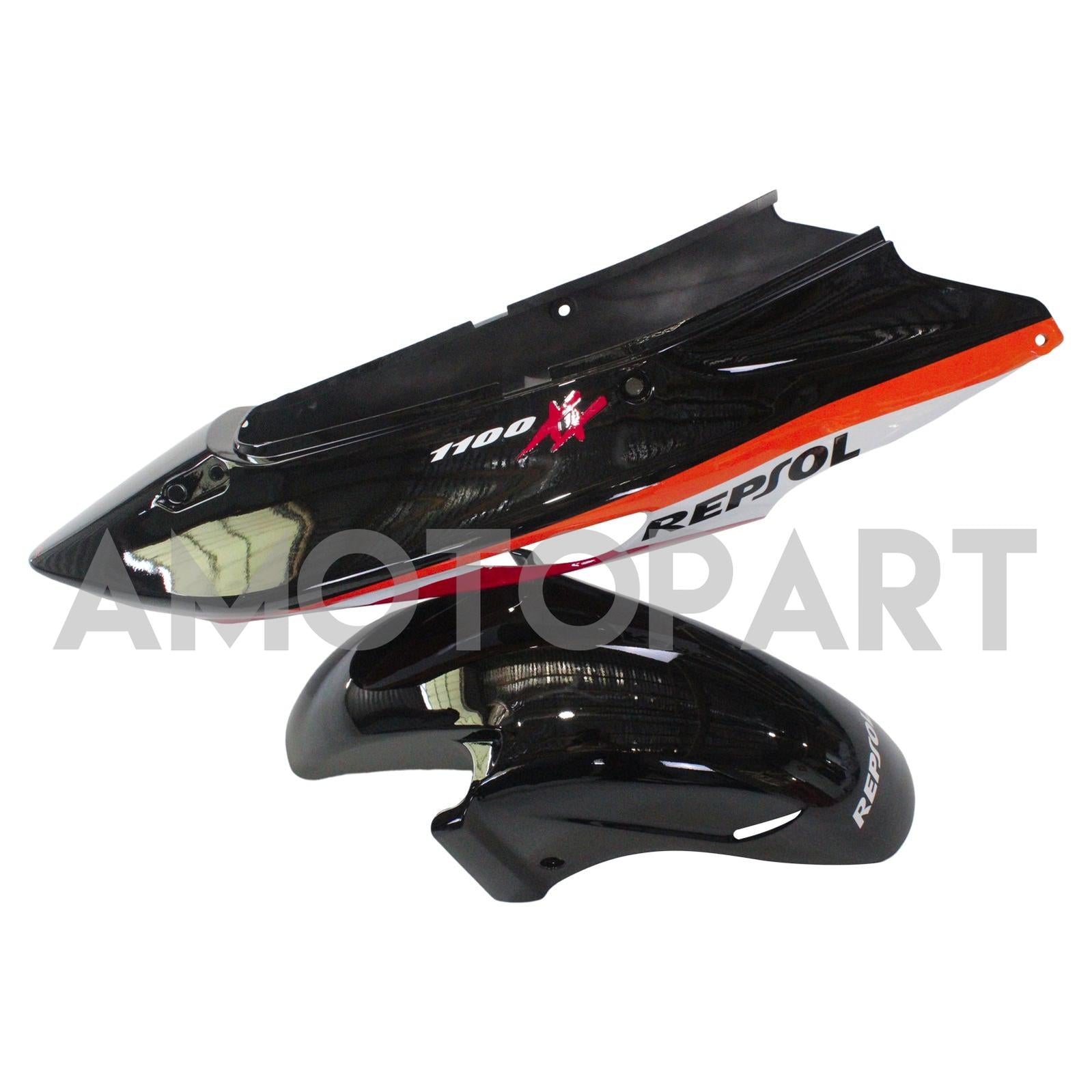 Amotopart 1996-2007 Honda CBR1100XX SuperBlackBird Fairing Red&Orange Kit