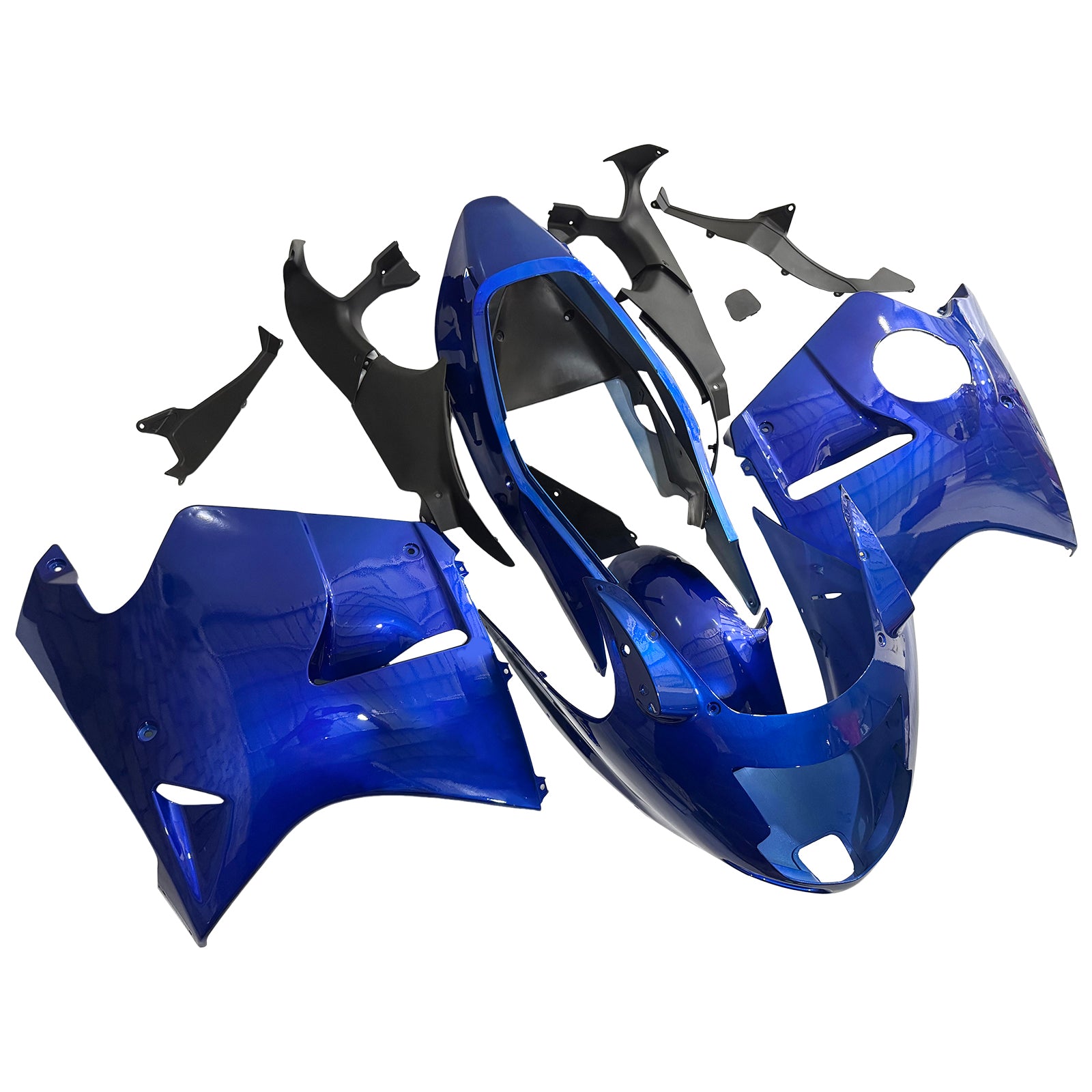 Amotopart 1996-2007 Honda CBR1100XX SuperBlackBird Fairing Glossy Blue Kit