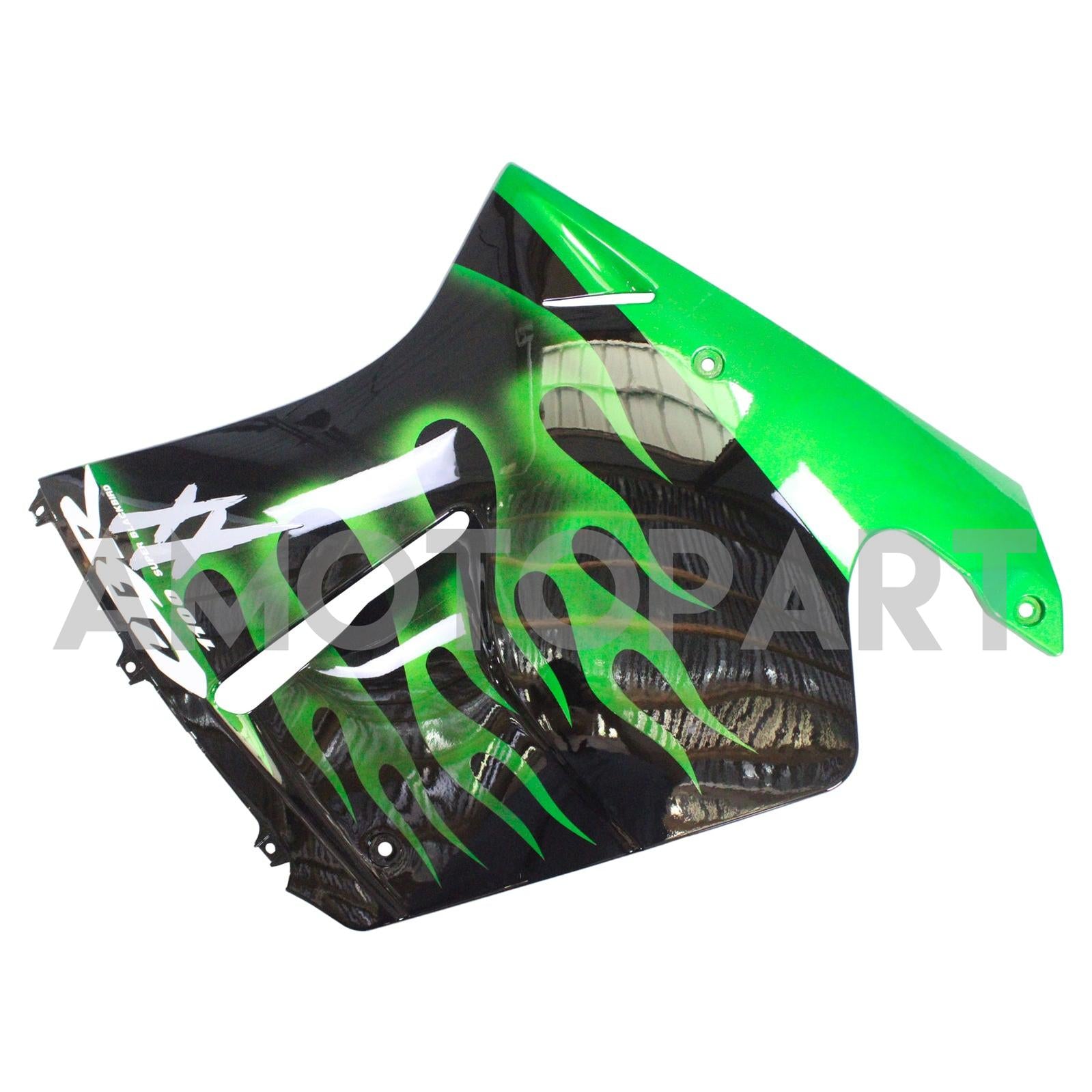 Amotopart Verkleidung für Honda CBR1100XX SuperBlackBird (1996–2007), Grün&Schwarzes Set