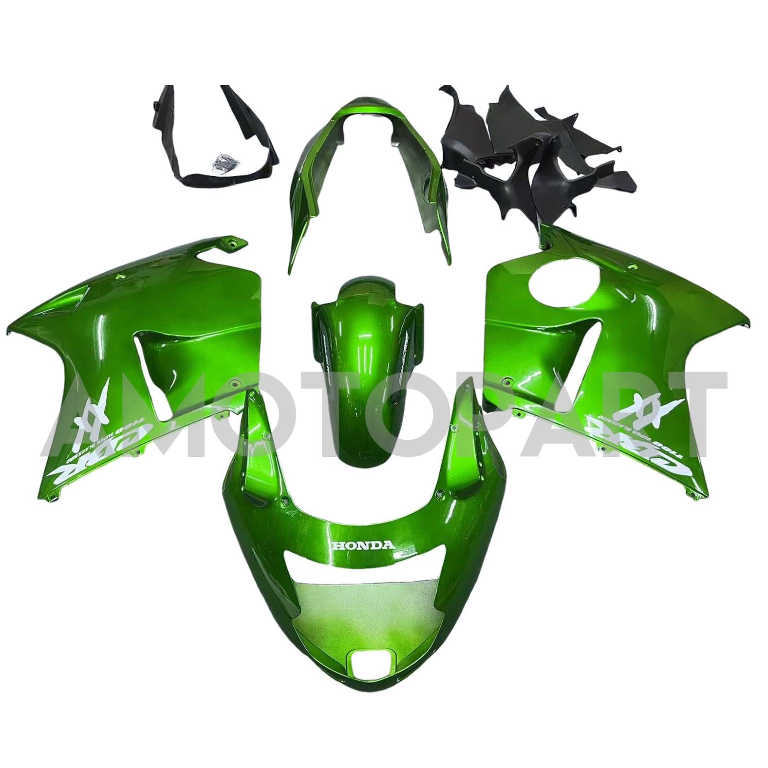 Amotopart 1996-2007 Honda CBR1100XX SuperBlackBird Fairing Glossy Green Kit