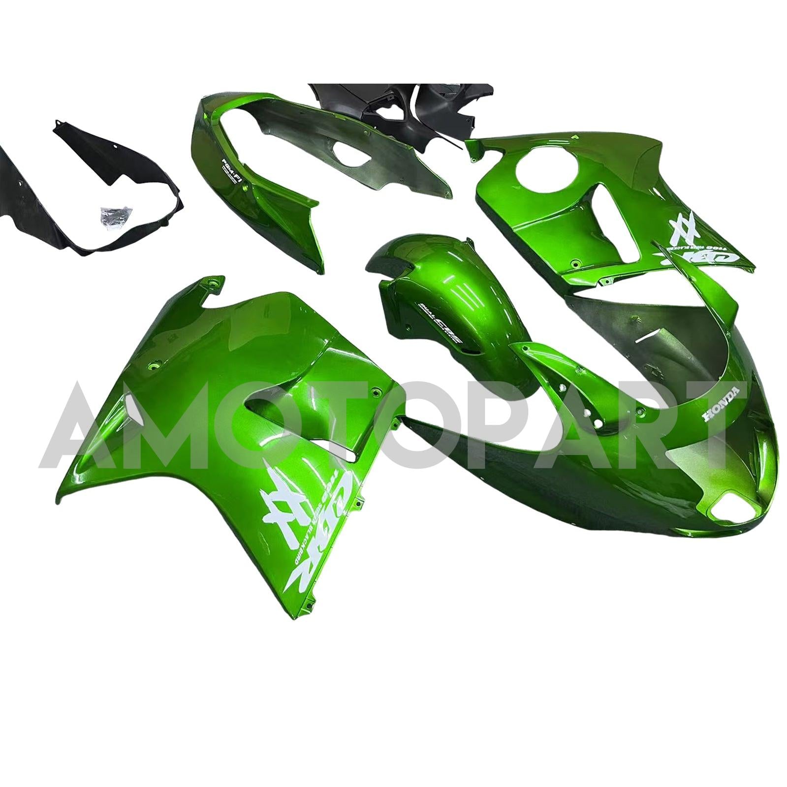 Amotopart 1996-2007 Honda CBR1100XX SuperBlackBird Fairing Glossy Green Kit