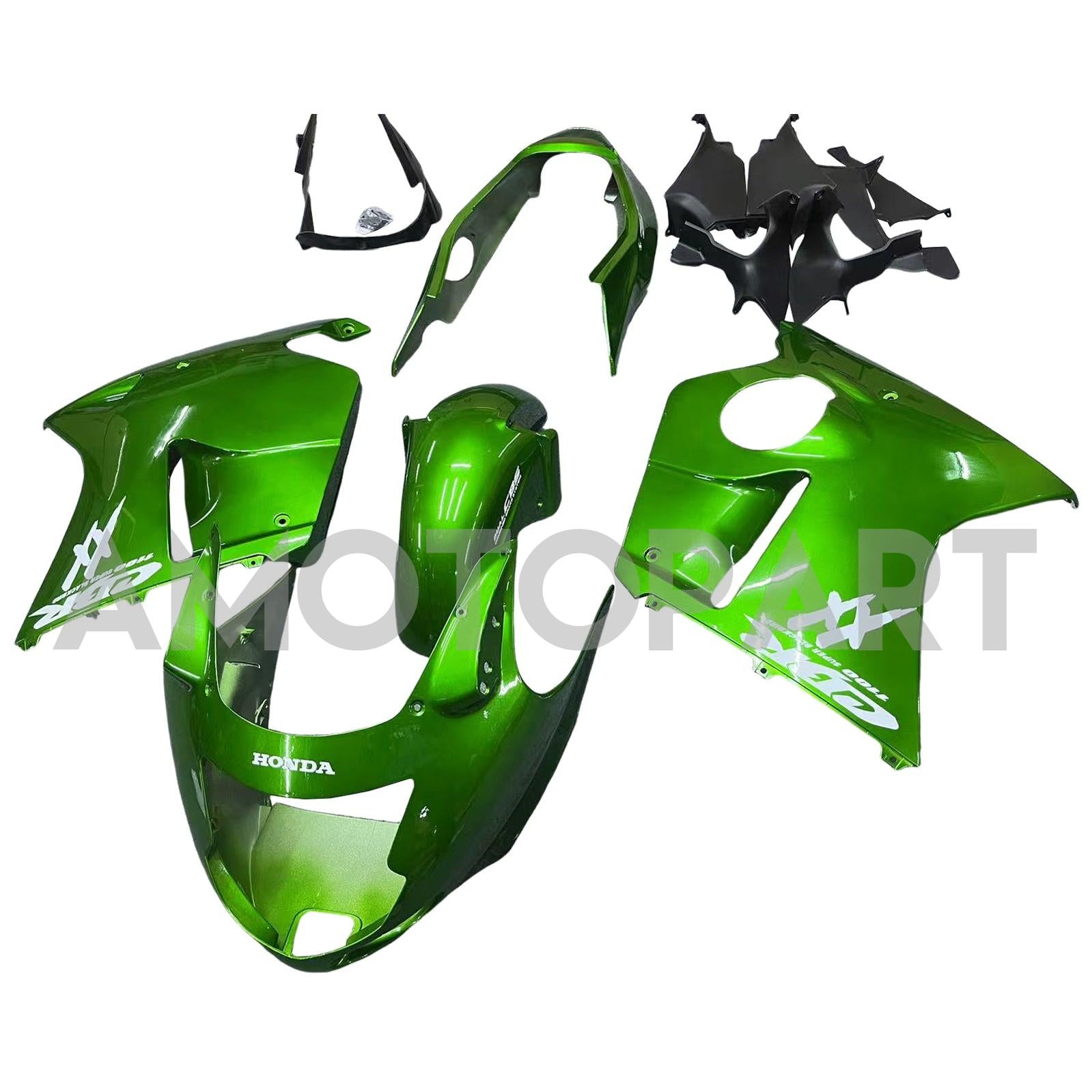 Amotopart 1996-2007 Honda CBR1100XX SuperBlackBird Fairing Glossy Green Kit