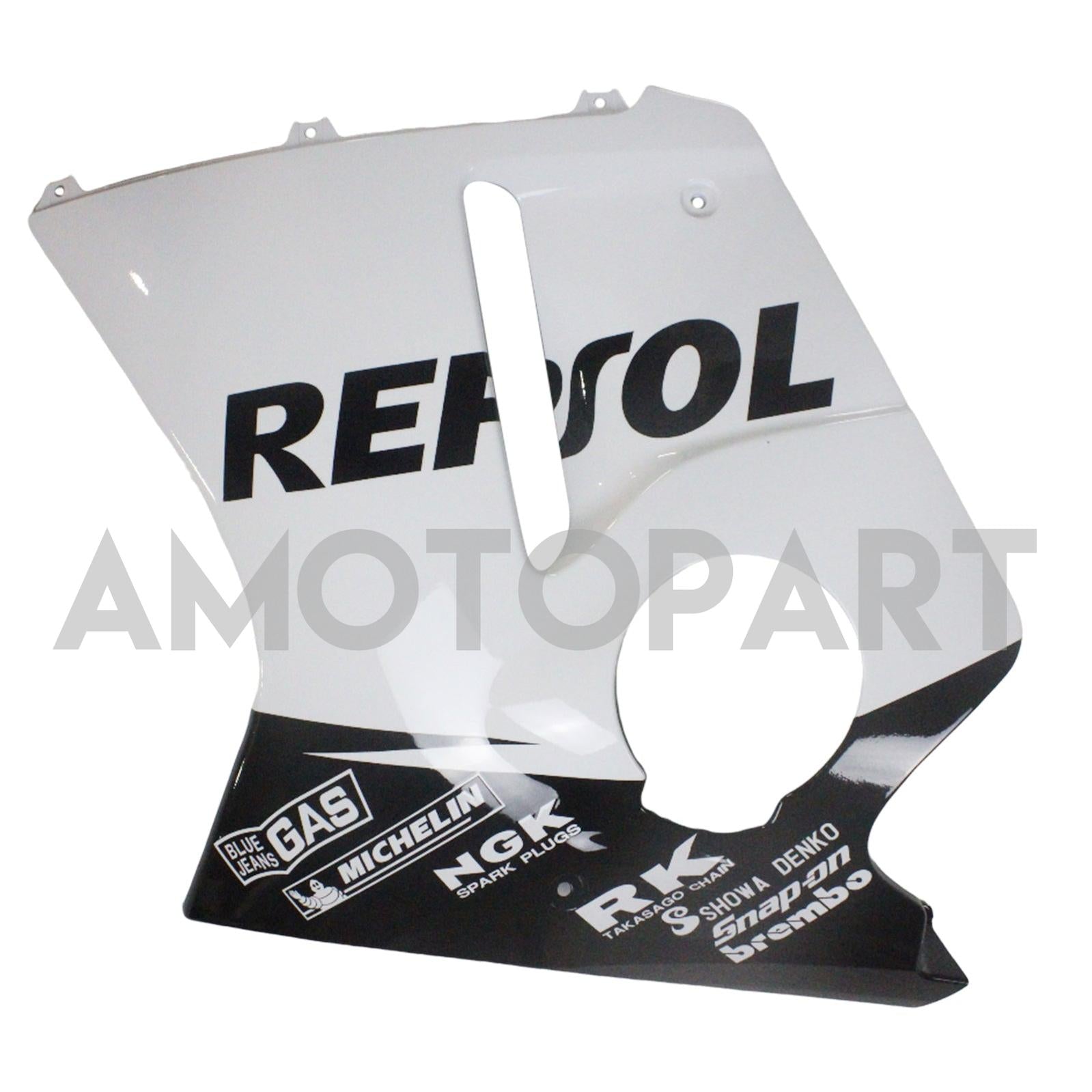 Amotopart 1996-2007 CBR1100XX SuperBlackBird Honda Schwarz&Repjol Verkleidungssatz (weiß)