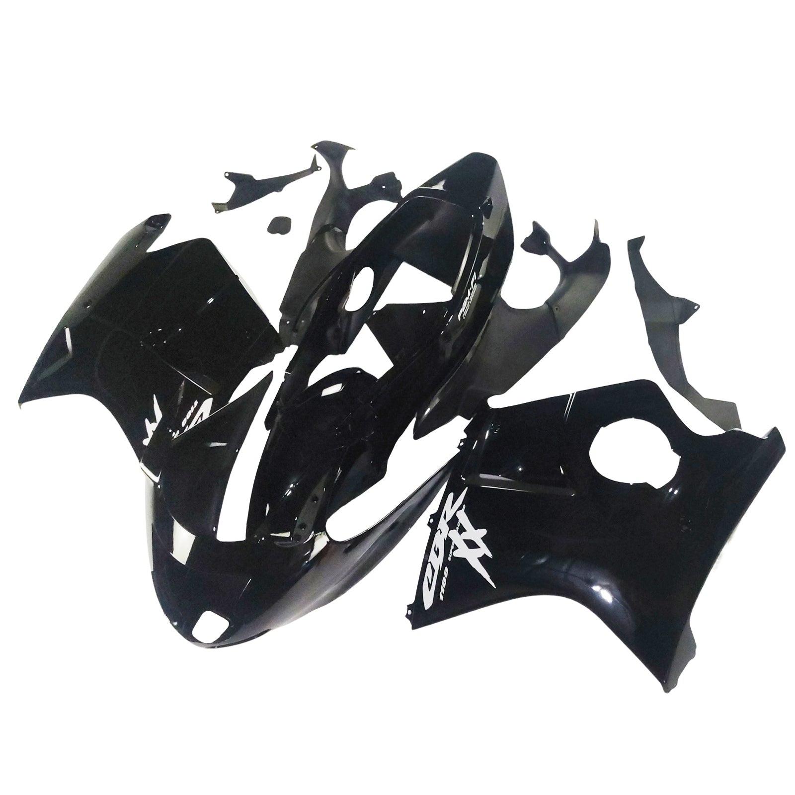 Amotopart 1996-2007 CBR1100XX SuperBlackBird Honda Black Fairing Kit