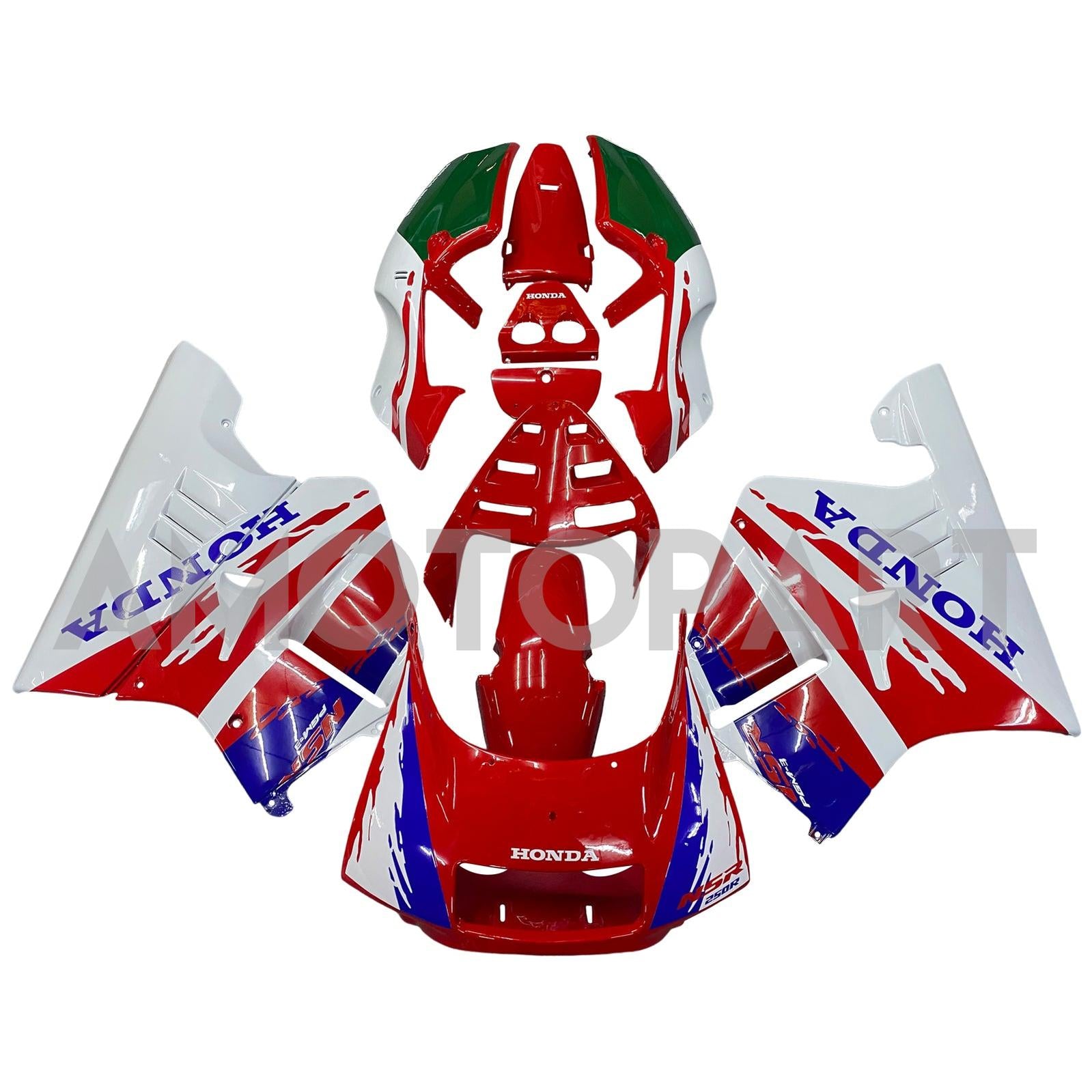 Amotopart 1990-1993 Honda NSR250 PGM-3 Fairing Red Style4 Kit