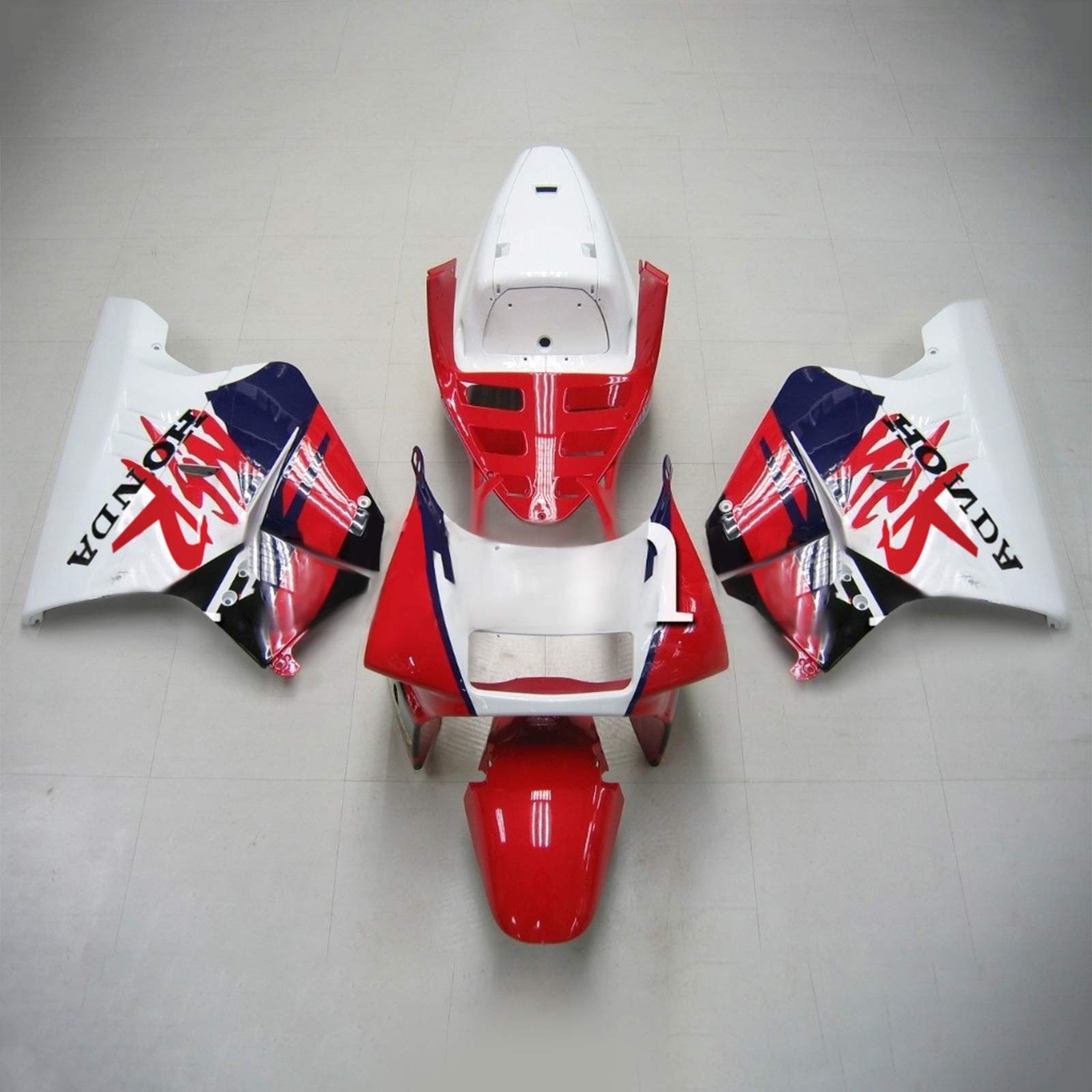 Amotopart 1990-1993 Honda NSR250 PGM-3 Fairing Red Style1 Kit