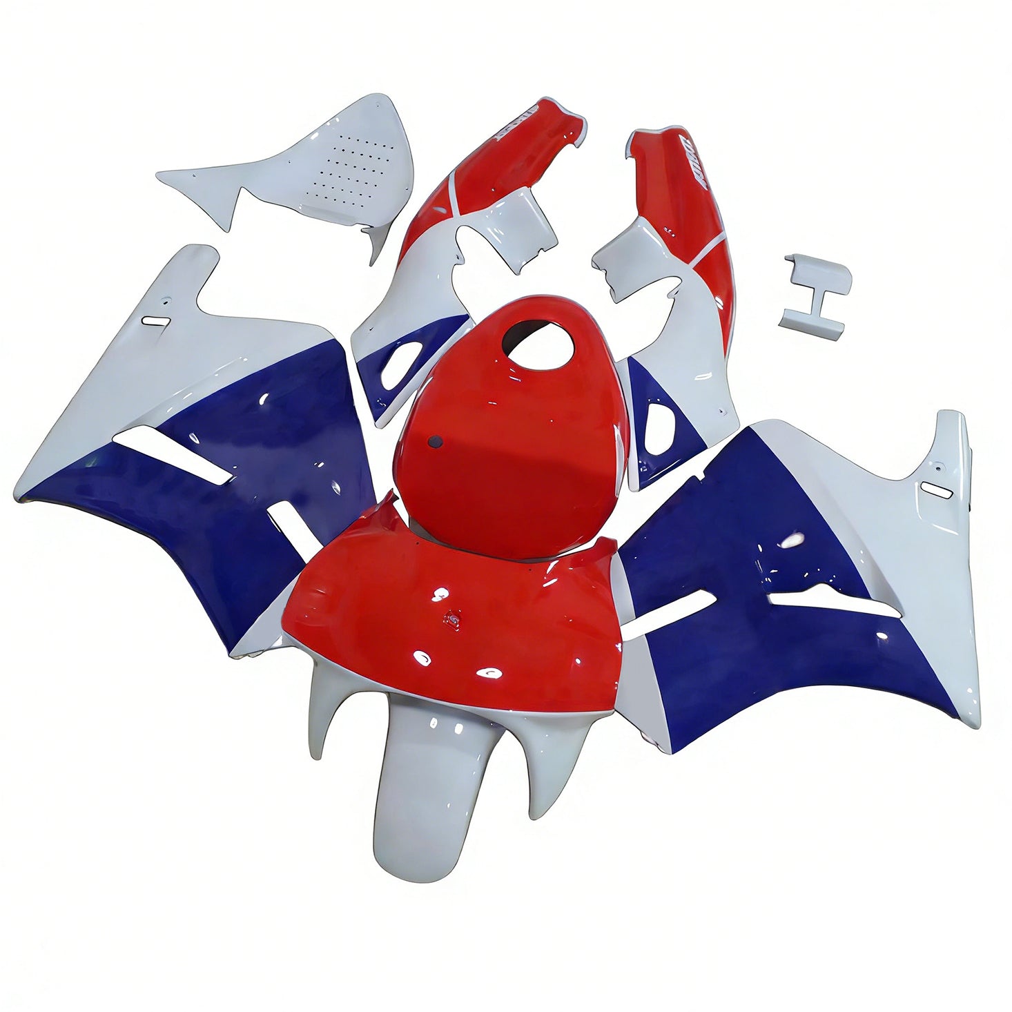 Amotopart 1988-1992 Honda VFR400R NC30 Blue Red White Fairing Kit