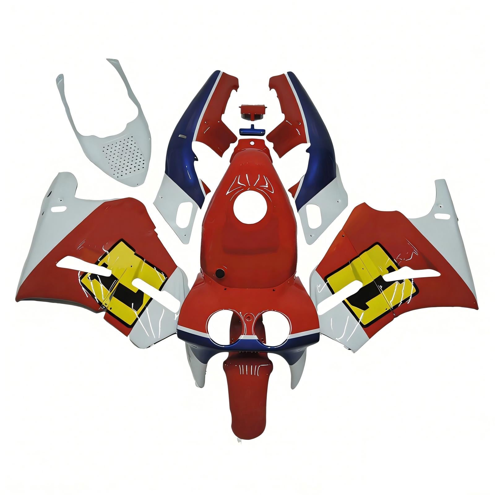 Amotopart 1988-1992 Honda VFR400R NC30 Red White Fairing Kit