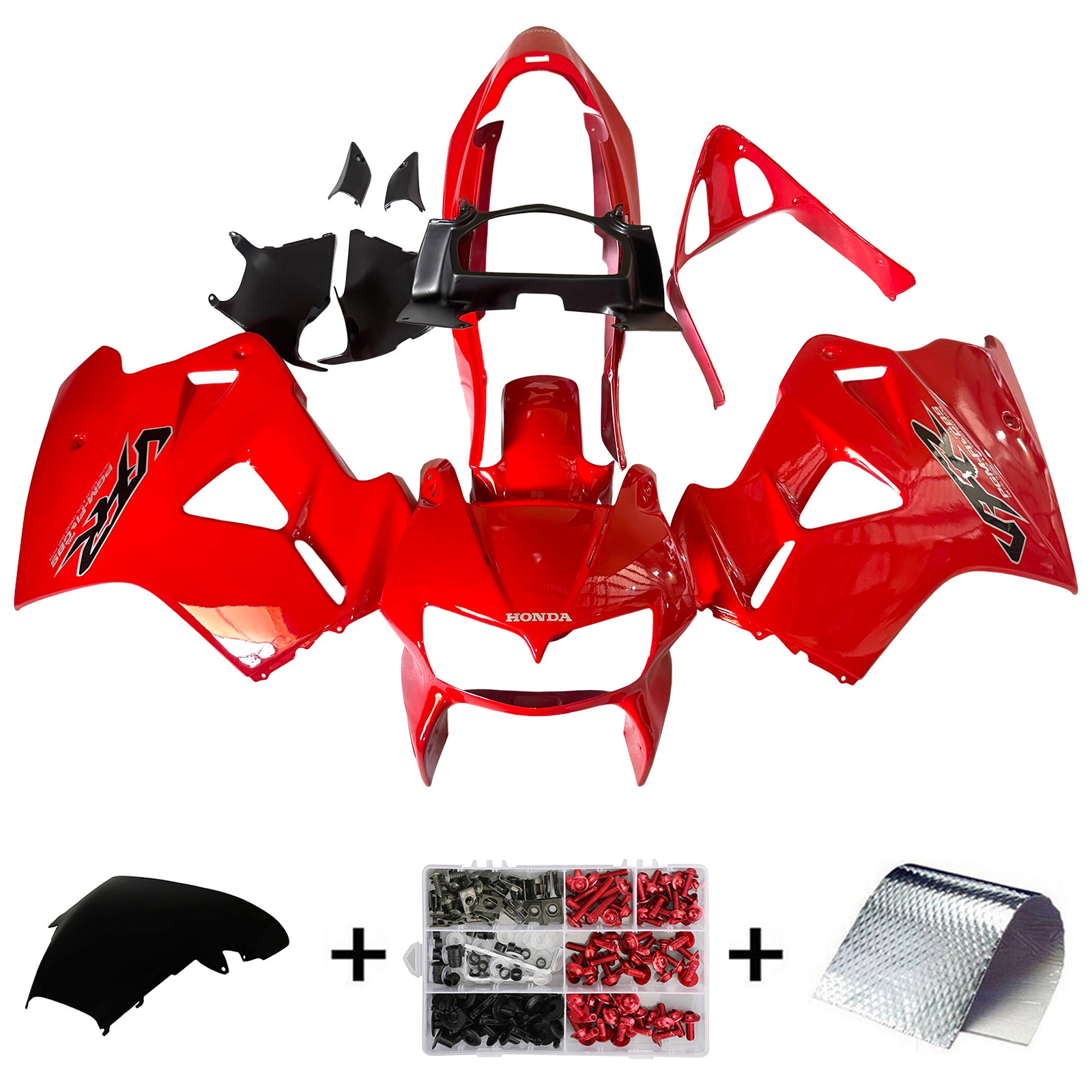 Amotopart 1998-2001 Honda VFR800 Fairing Red Kit