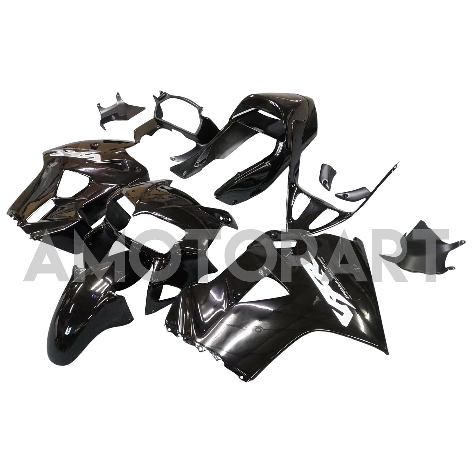 Amotopart 1998-2001 ホンダ VFR800 フェアリング 光沢のあるブラック キット