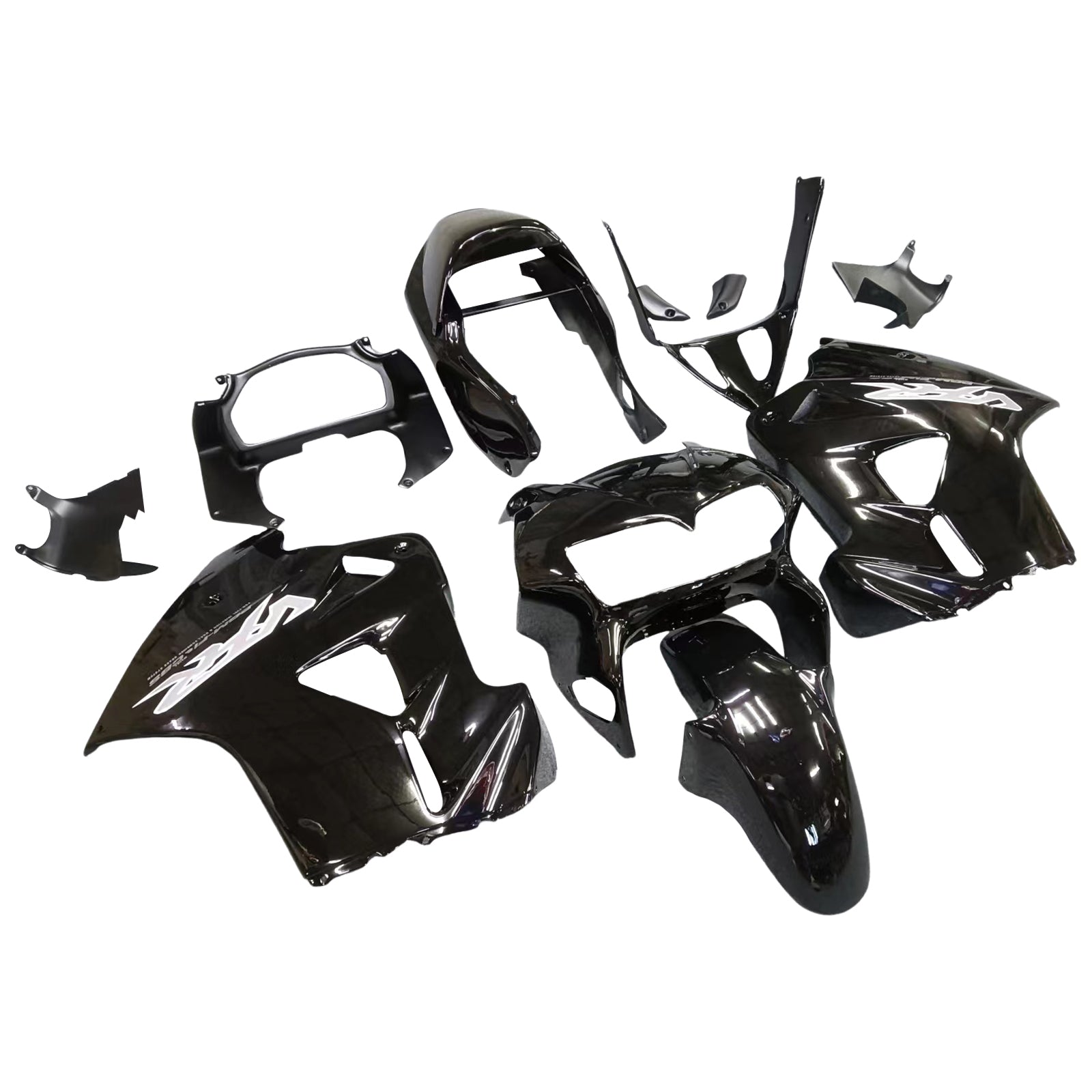 Amotopart 1998-2001 Honda VFR800 Verkleidung glänzender schwarzer Kit