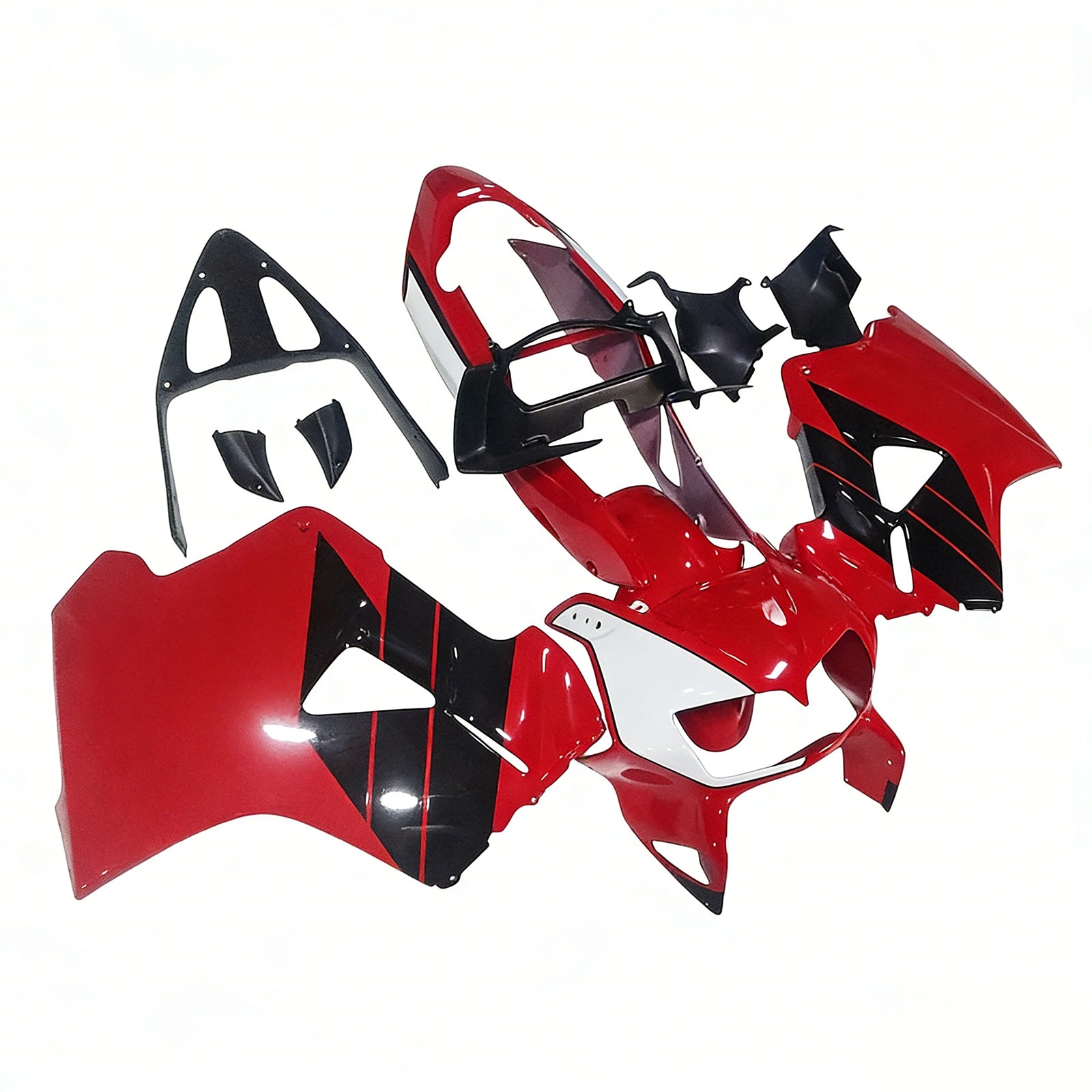 Amotopart 1998-2001 Honda VFR800 Red Black Fairing Kit