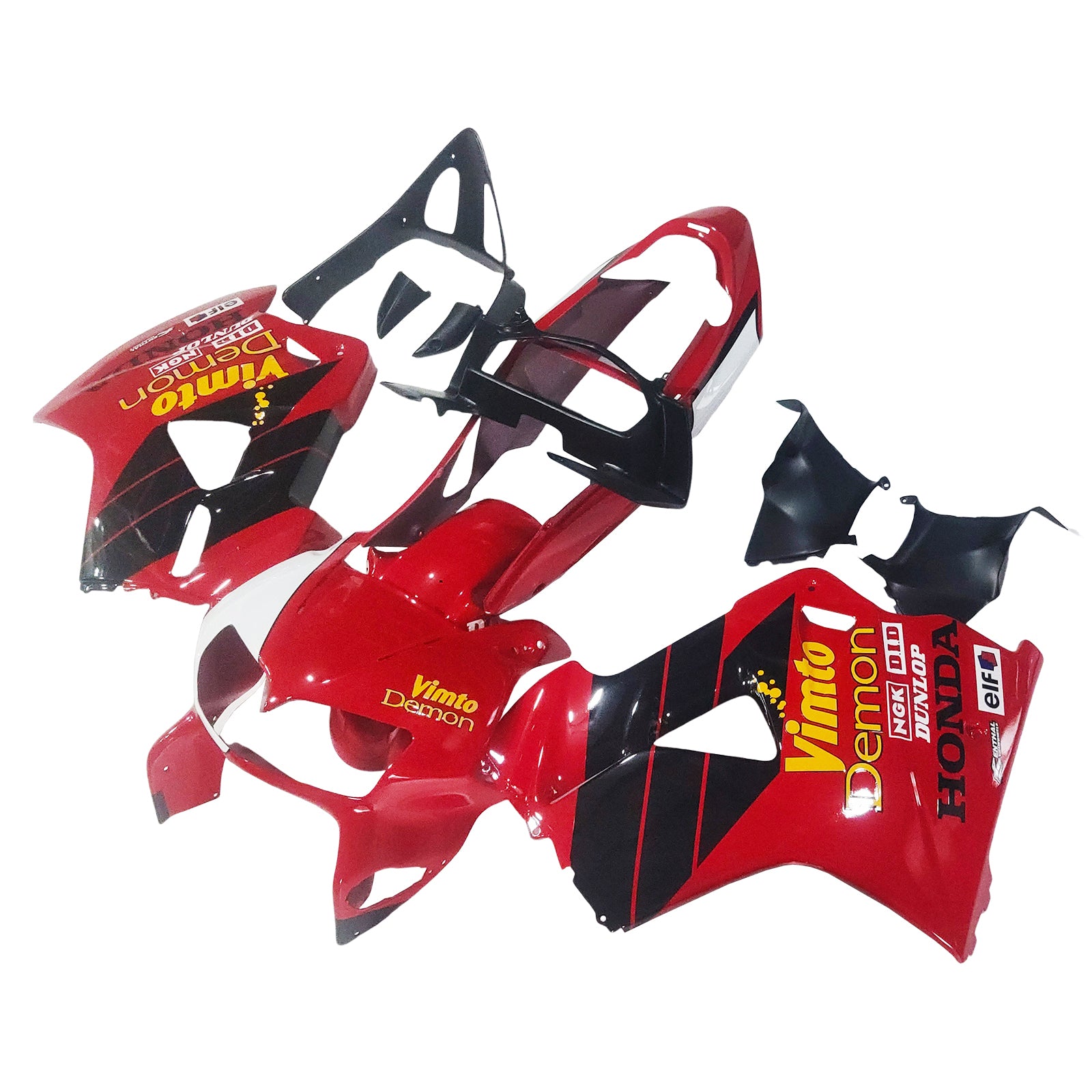 Amotopart 1998-2001 Honda VFR800 Red Black Fairing Kit