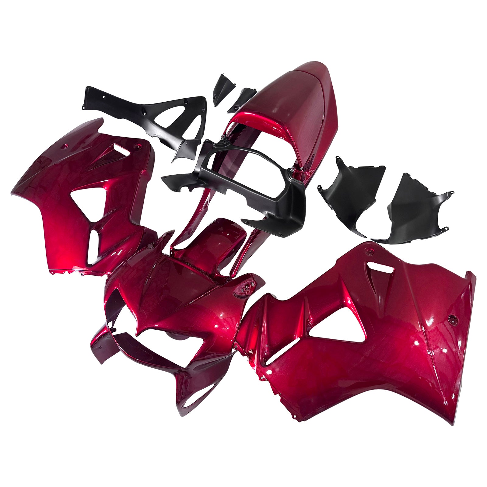 Amotopart 1998-2001 ホンダ VFR800 レッドブラック フェアリングキット