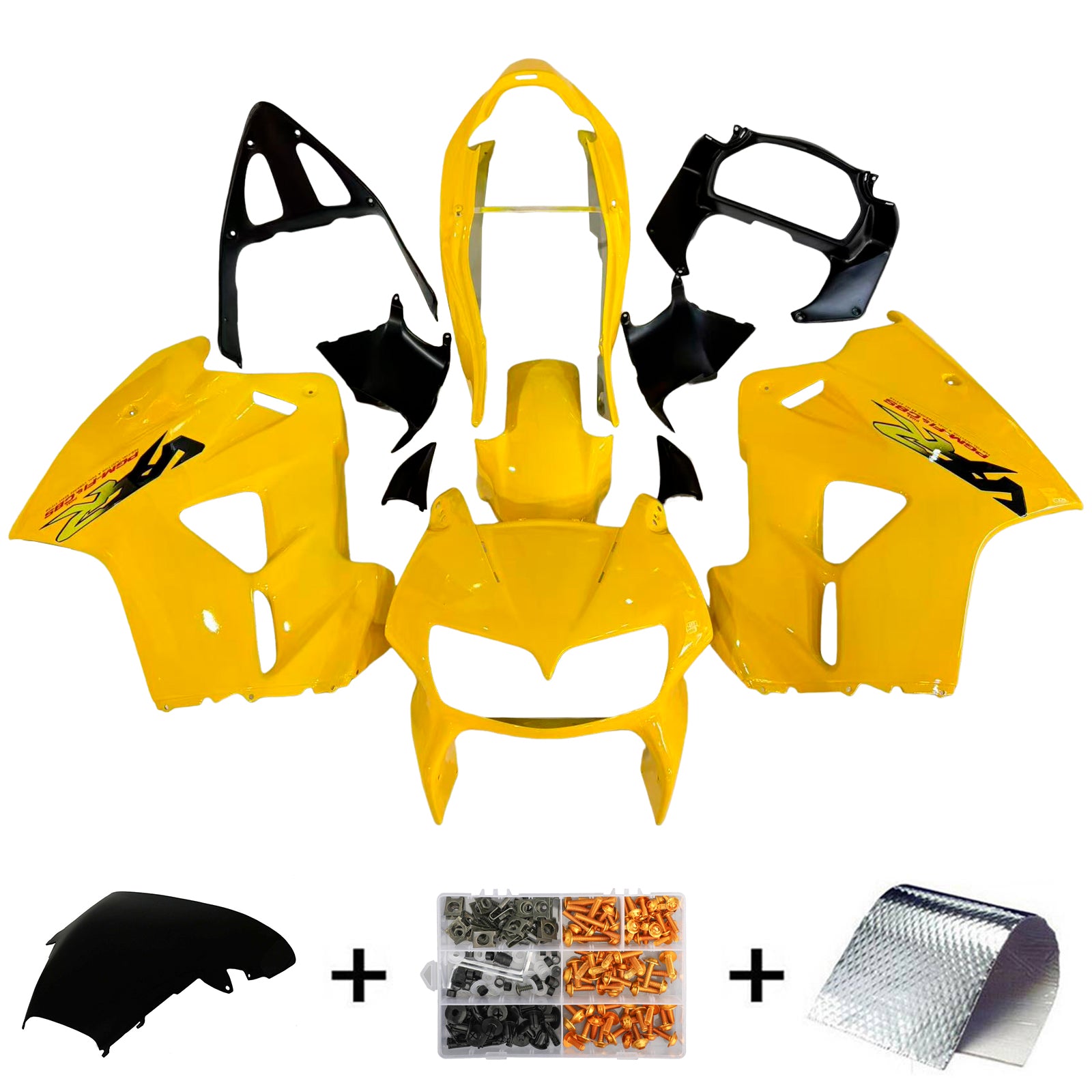 Amotopart 1998-2001 Honda VFR800 Yellow Fairing Kit