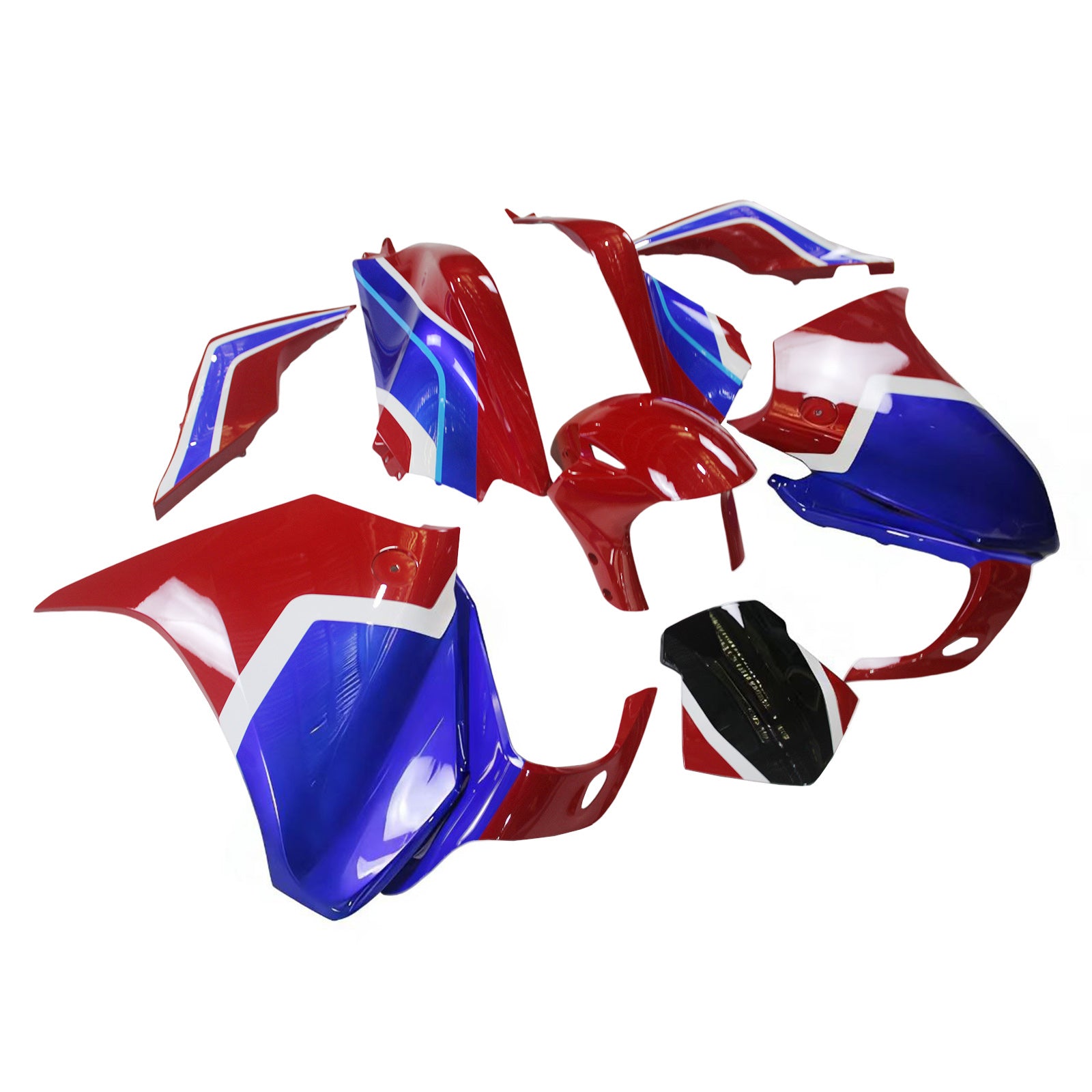 Amotopart 2010-2013 VFR1200 Honda Blue&Red Fairing Kit