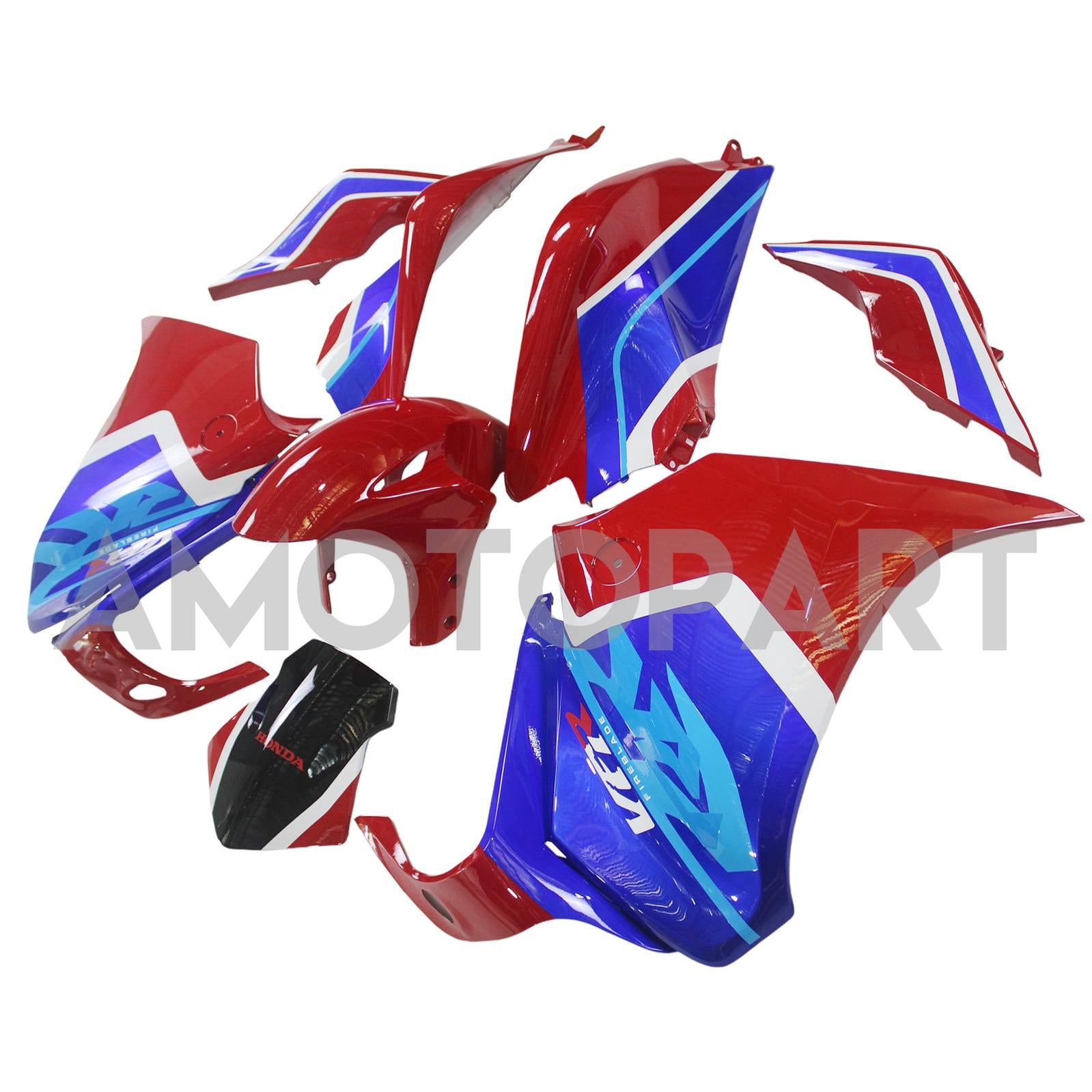 Amotopart 2010-2013 VFR1200 Honda Blau&Rotes Verkleidungsset