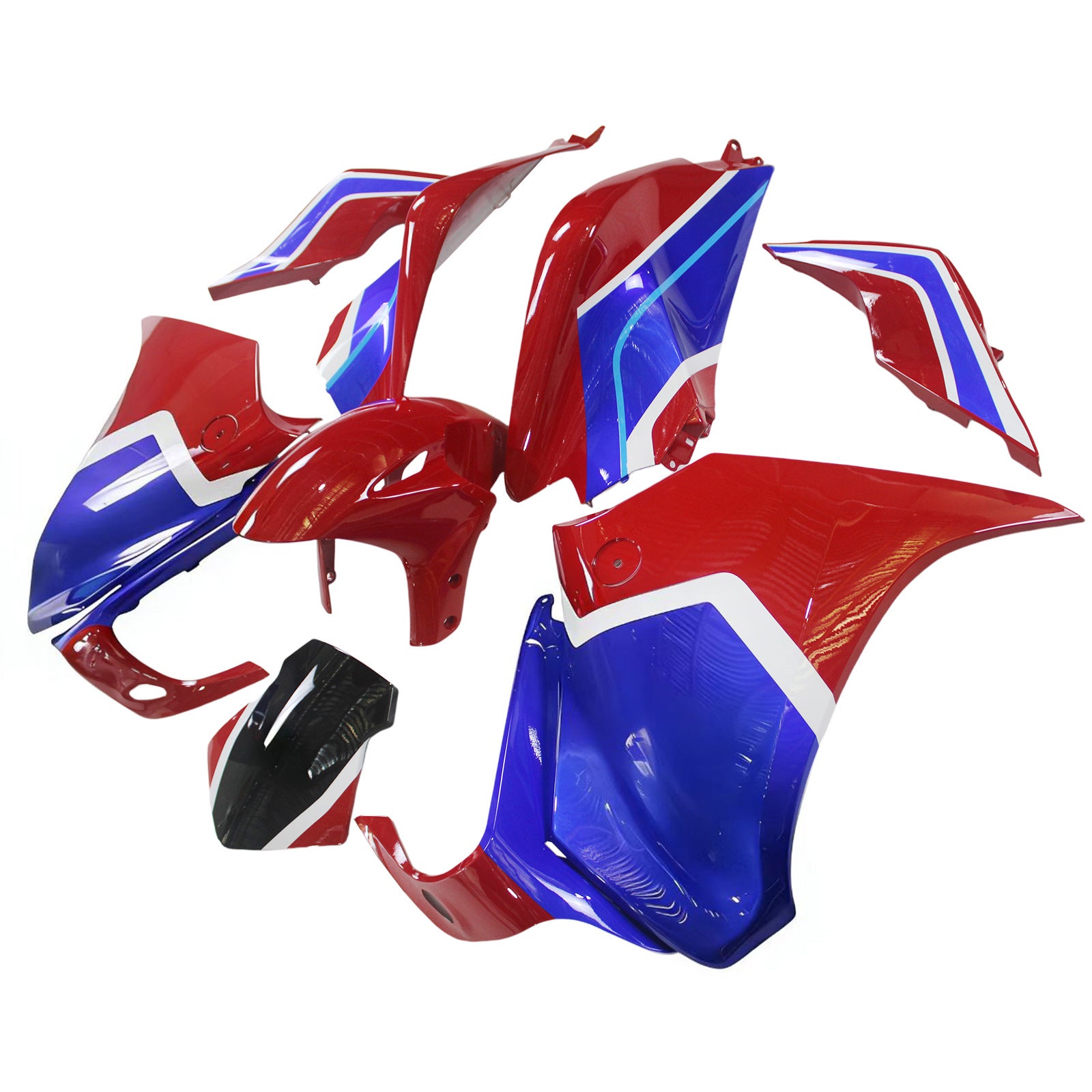 Amotopart 2010-2013 VFR1200 Honda Blue&Red Fairing Kit