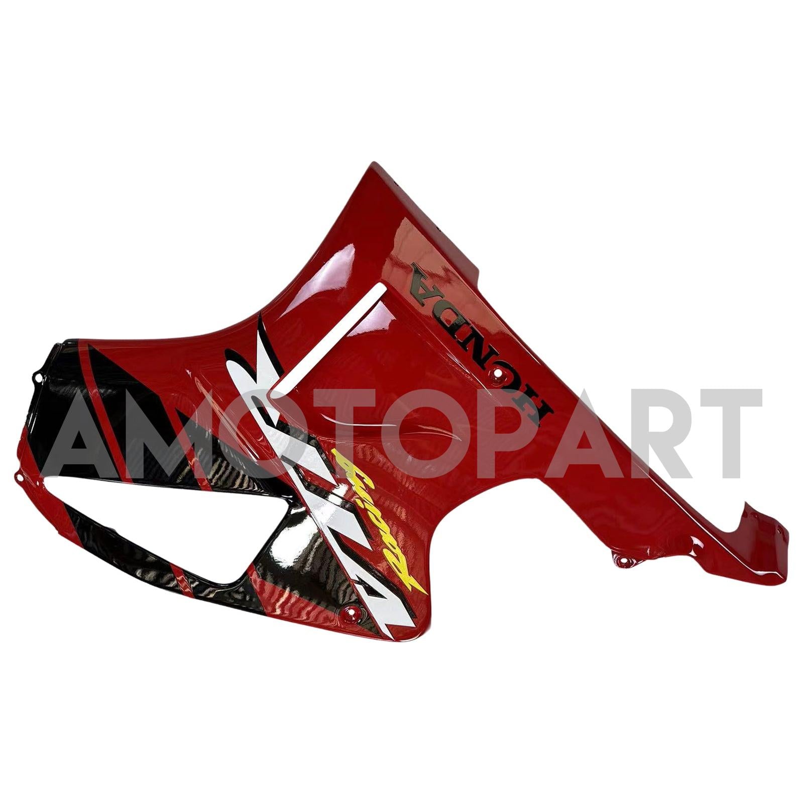 Amotopart Verkleidung für Honda VTR1000 RC51 (2000–2006), schwarz&Rotes Trikot