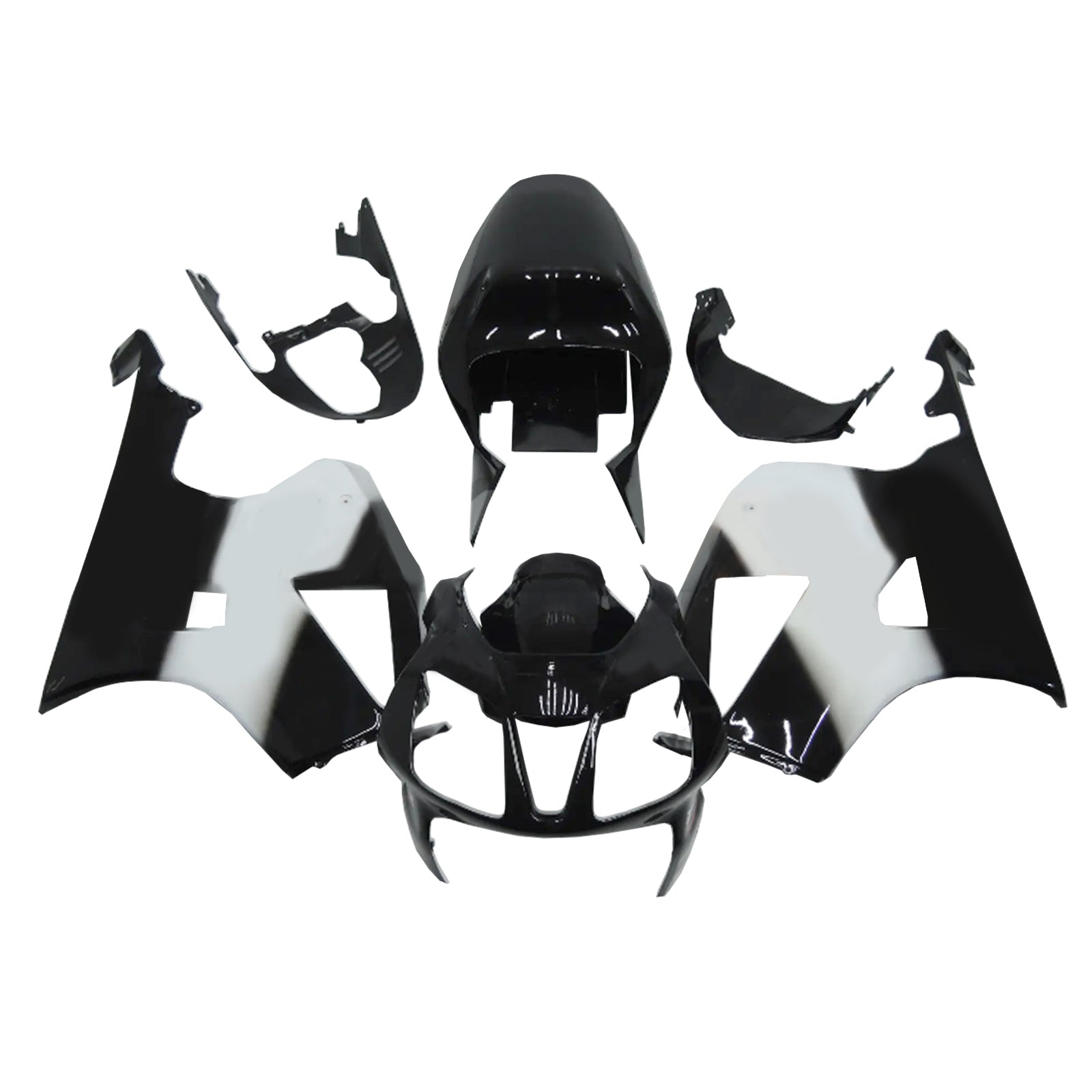 Amotopart 2000-2006 Honda VTR1000 RC51 Black White Fairing Kit