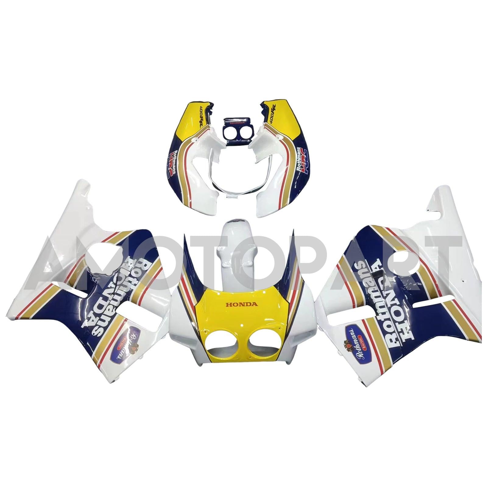 Amotopart 1987-1989 Honda CBR400RR NC23 Fairing Yellow&Blue Kit