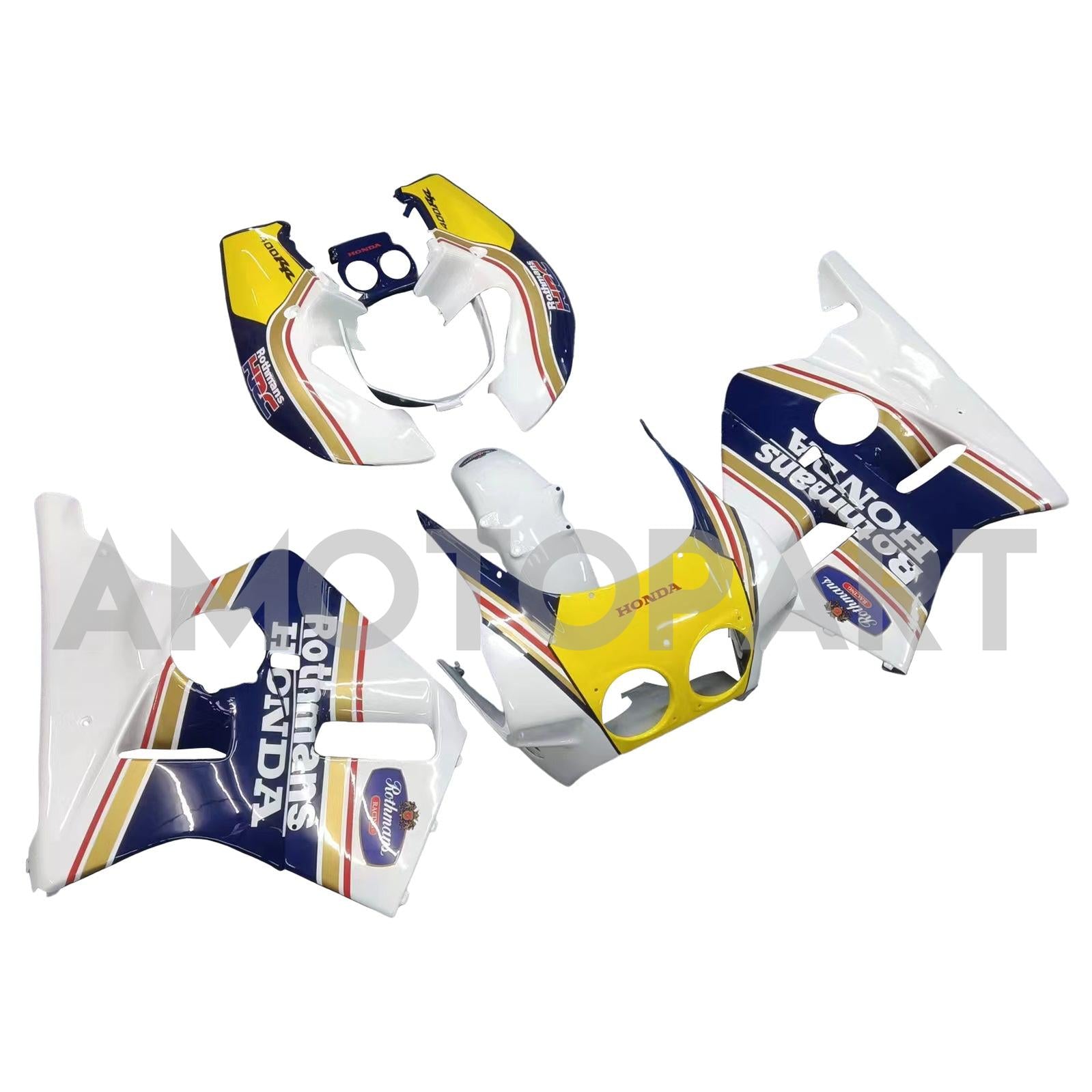 Amotopart 1987-1989 Honda CBR400RR NC23 Fairing Yellow&Blue Kit